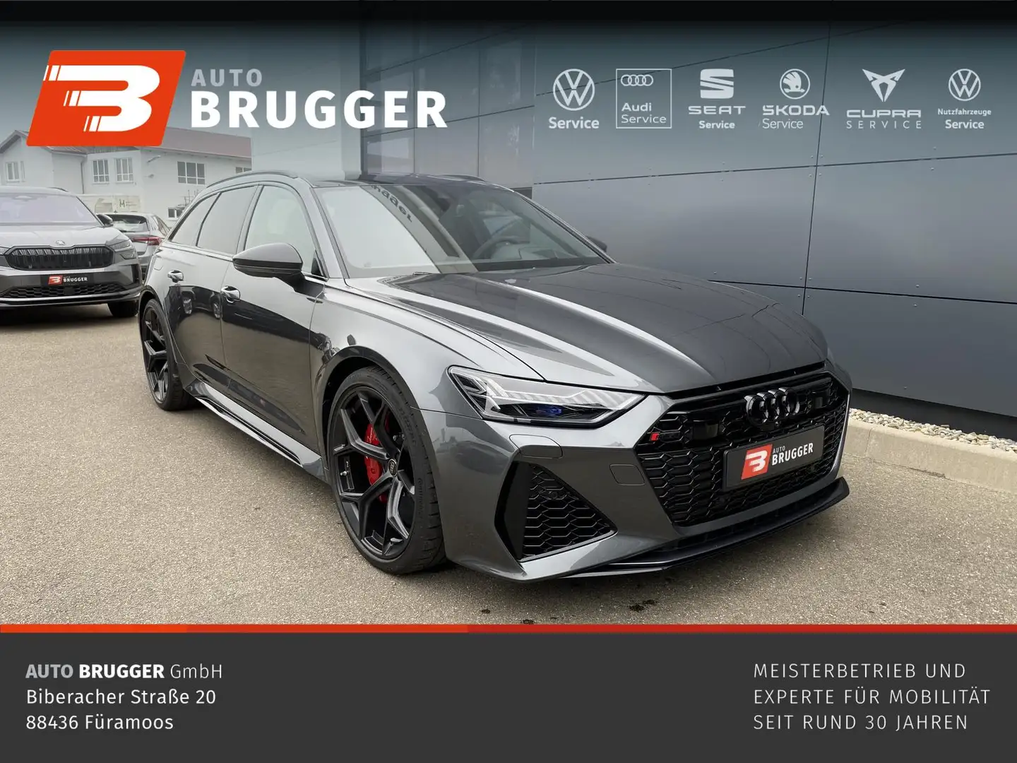 Audi RS6 Avant performance MATRIX B&O 360° AHK PANO Grau - 1