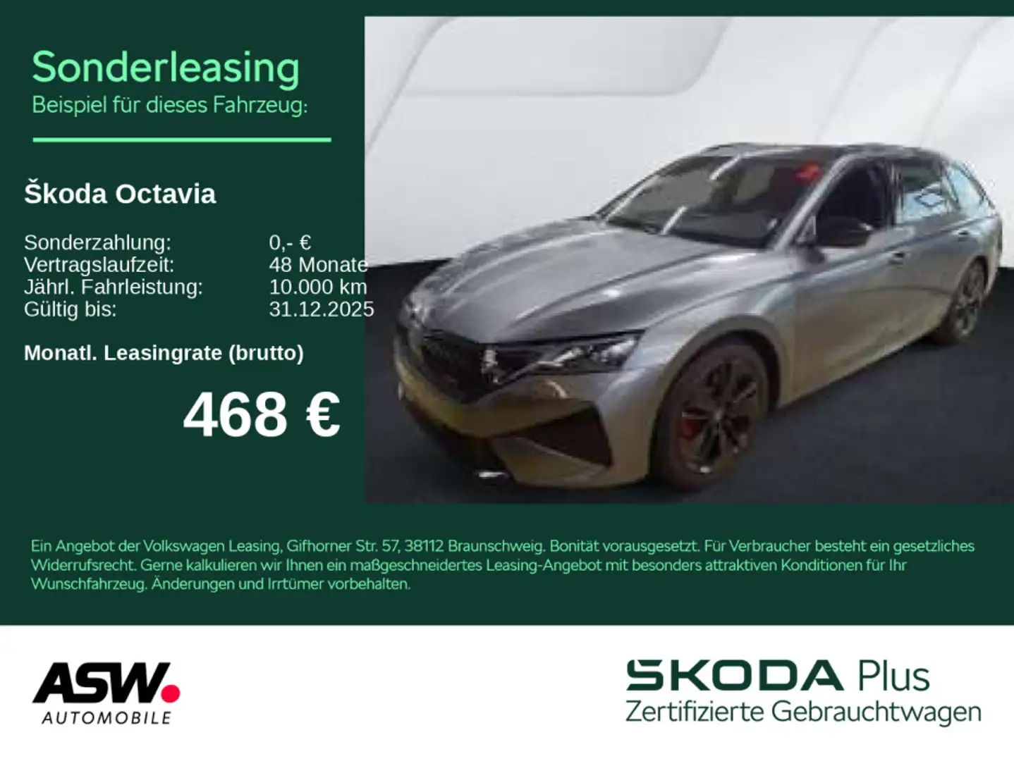 Skoda Octavia Combi RS 2,0 TSI DSG AHK Pano Navi ACC Grau - 1