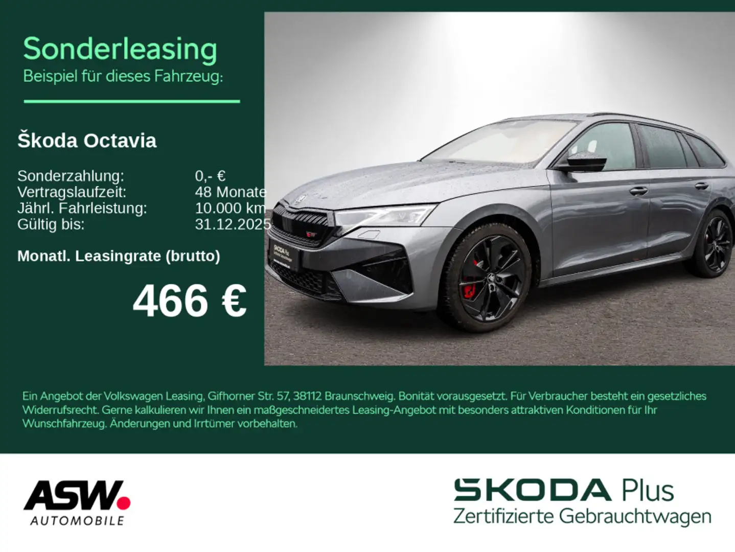 Skoda Octavia Combi RS 2,0 TSI DSG AHK Pano Navi ACC Grijs - 1