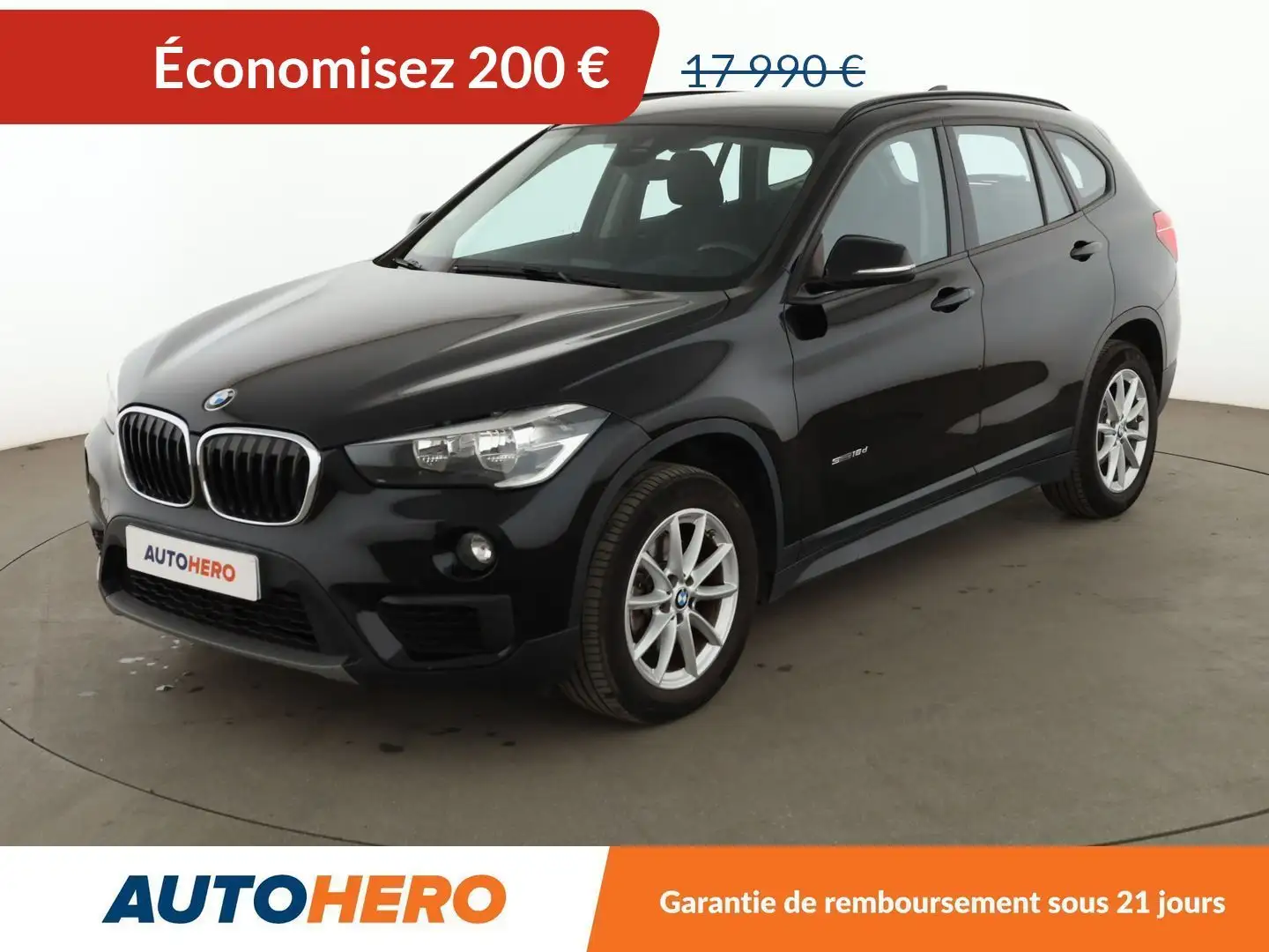 BMW X1 sDrive18d Lounge BVA8 Noir - 1