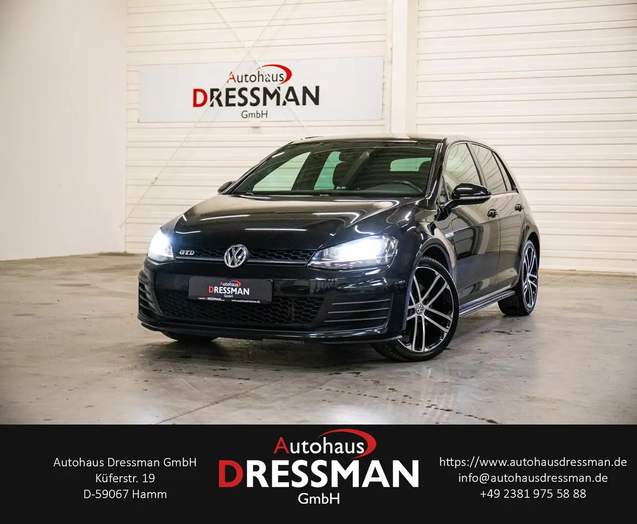 Volkswagen Golf GTD 2.0 TDI NAVI LED SPORTFAHRWERK 19z Black - 1