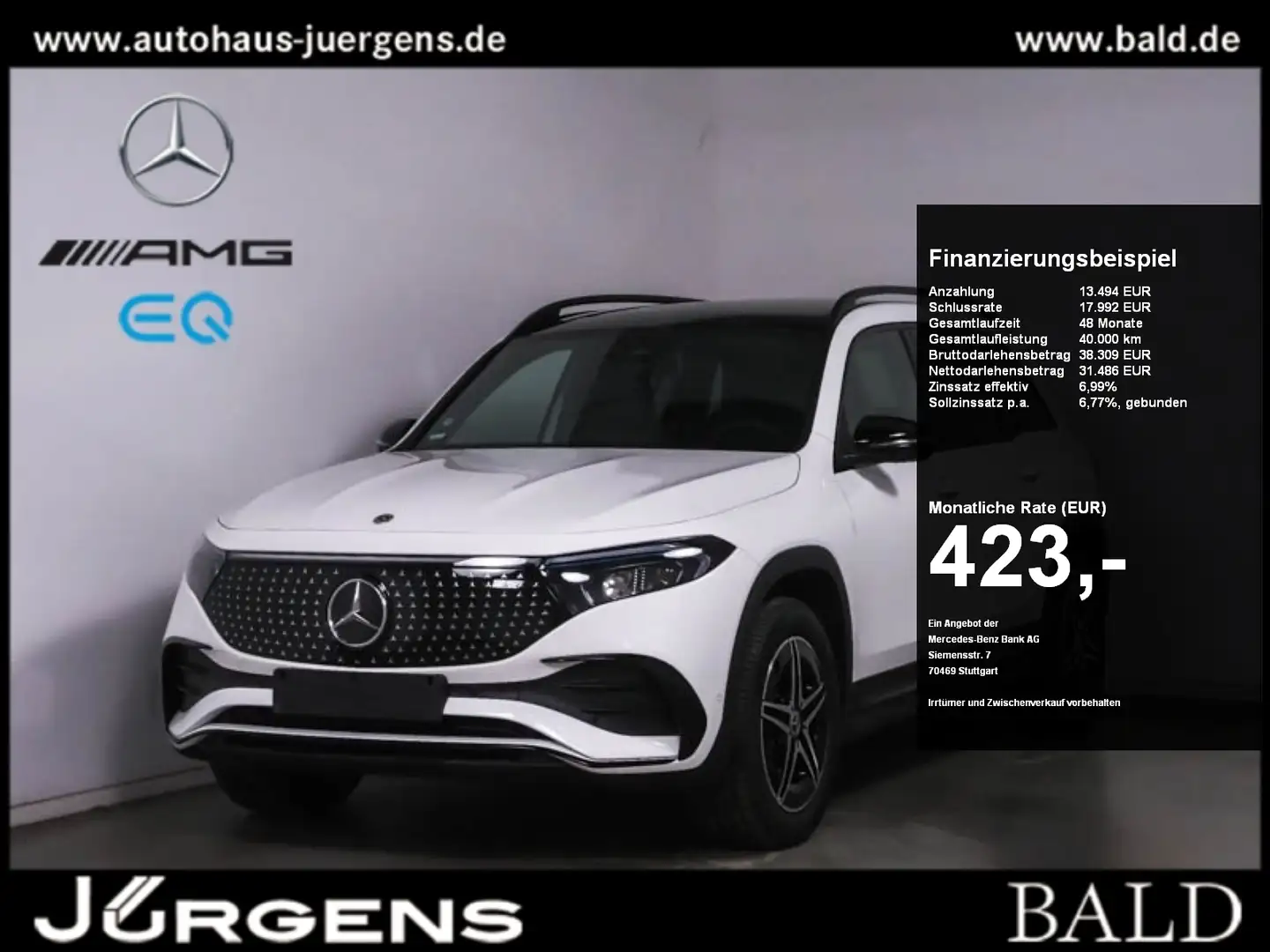 Mercedes-Benz EQB 300 4M AMG-Sport/Pano/7Sitzer/360/Dist/Night Alb - 1