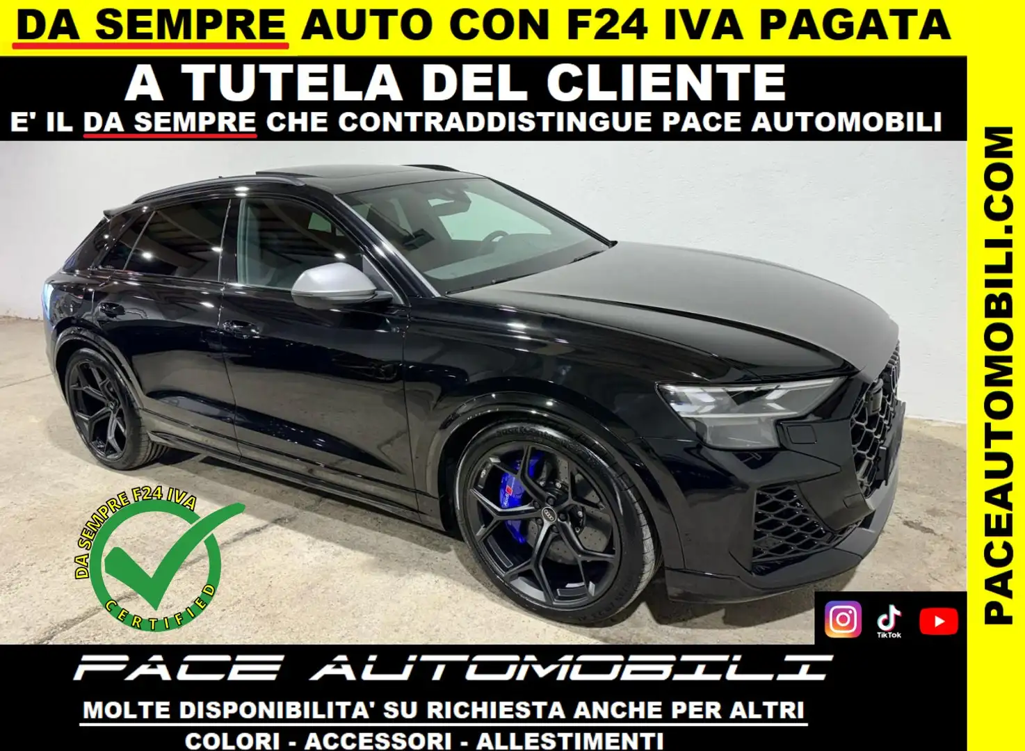 Audi RS Q8 640CV PERFORMANCE MY25 KERAMIK BLACK PACK ACC LED Nero - 1