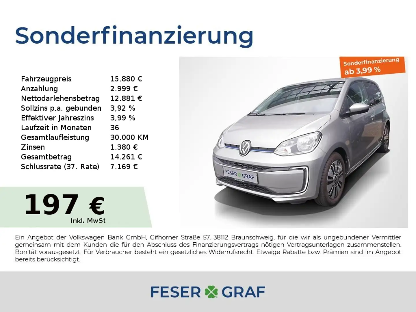 Volkswagen up! e-up! United R-Kamera Sitzh. Tempom. PDC hi. Silber - 1