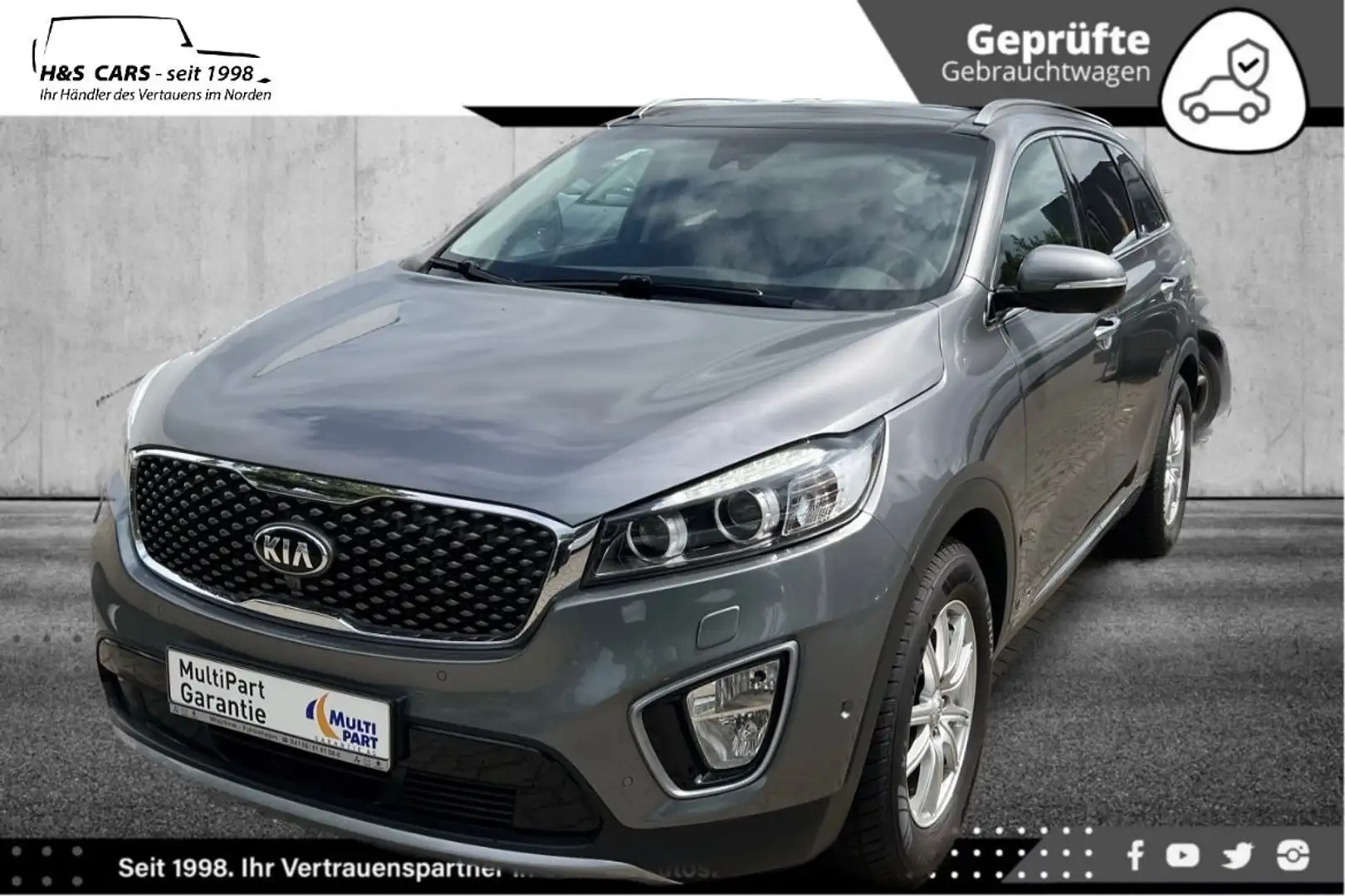 Kia Sorento Platinum EDT 4WD 1.H NAV PANO LEDER TÜV Grau - 2