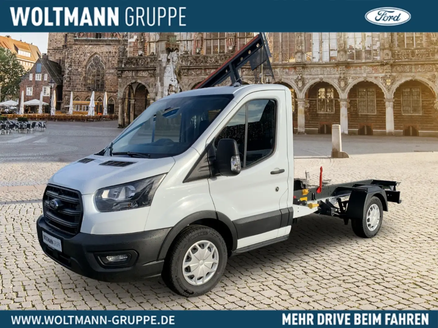 Ford Transit Einzelkabine 350L2 ''Dreiseitenkipper'', 2 Wit - 1