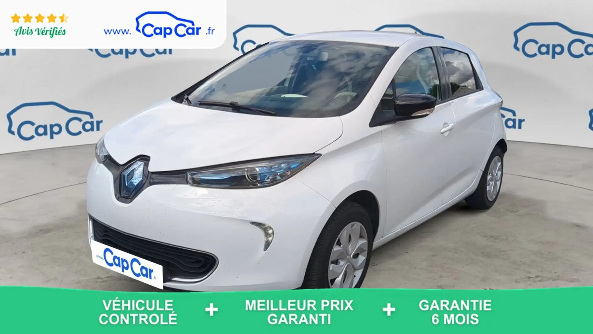 Renault ZOE R240 22 kWh Life - Première main Entretien constru Blanc - 1