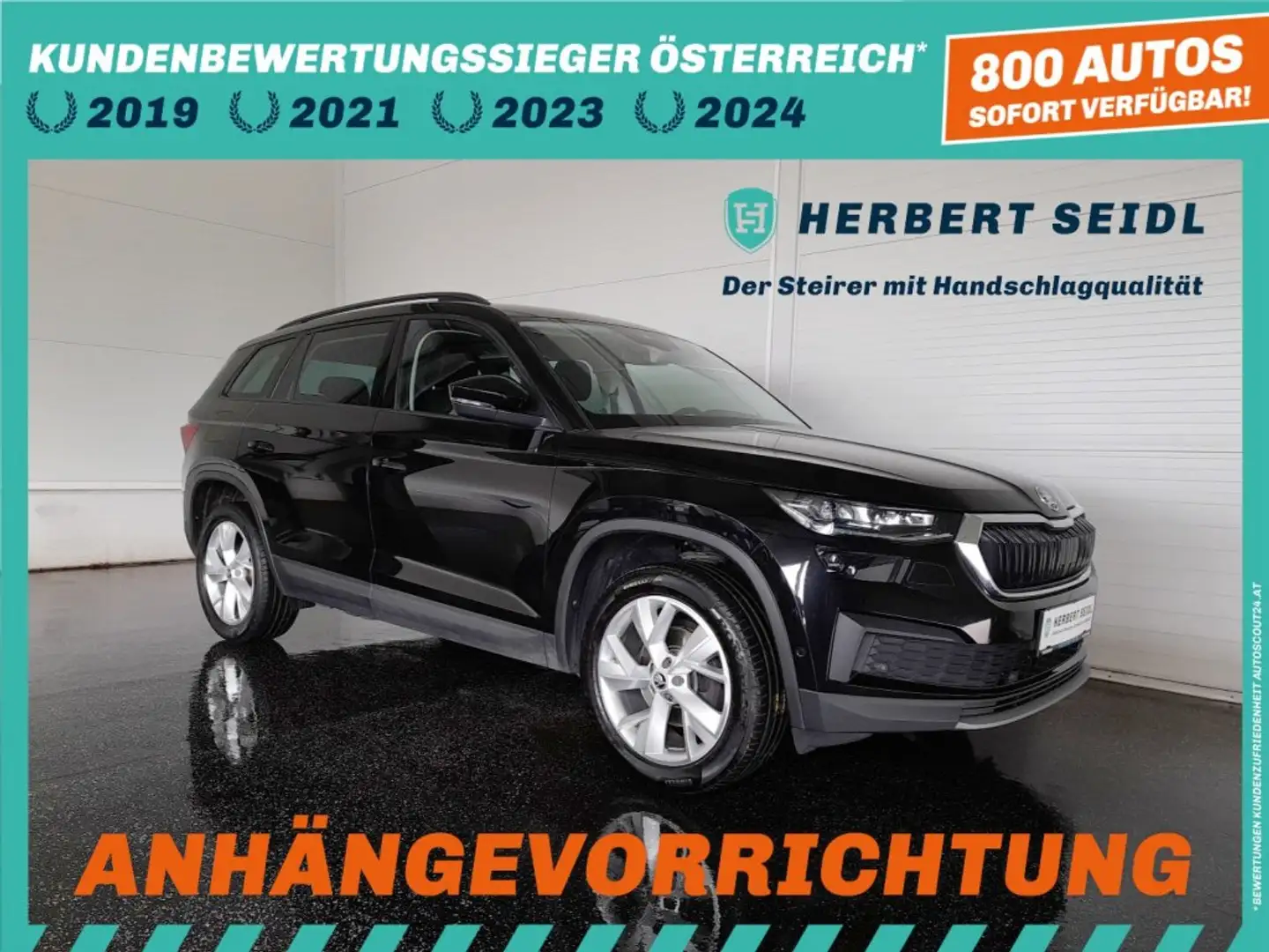 Skoda Kodiaq TOUR 2,0 TDI DSG *MATRIX-LED / 19 ZOLL / VIRTUELL / NAVI / AHV & KAMERA / ACC / E-KLAPPE / KEYLESS* Schwarz - 1