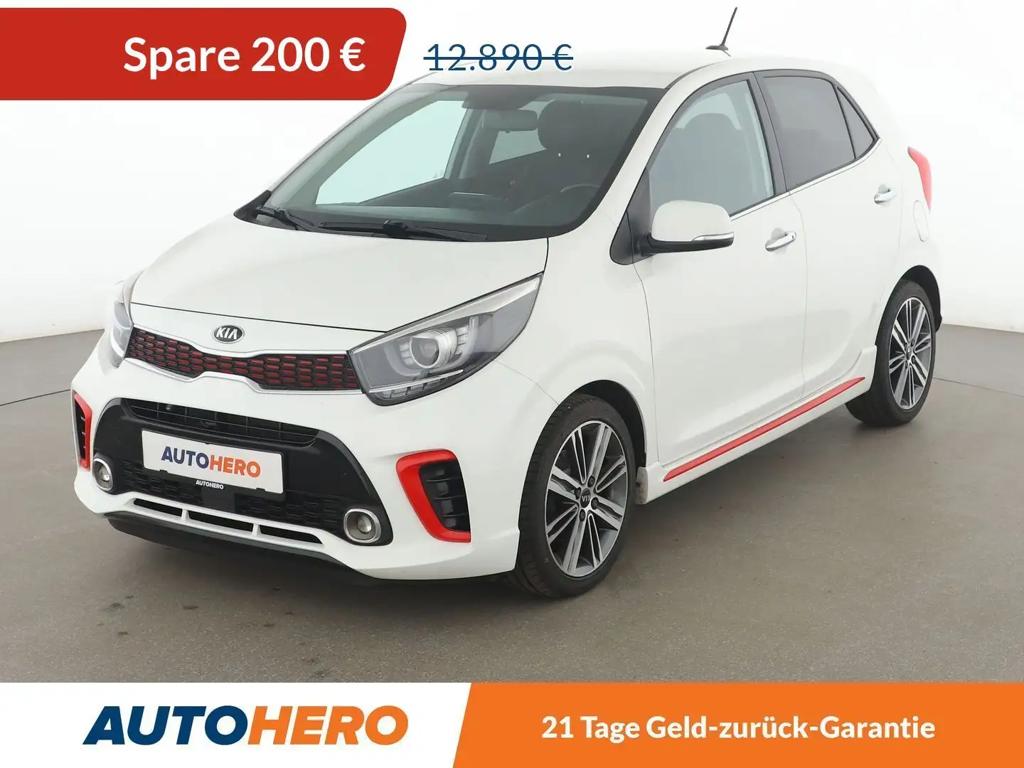 Kia Picanto 1.2 GT Line Aut.*NAVI*TEMPO*CAM*SHZ*PDC* Weiß - 1