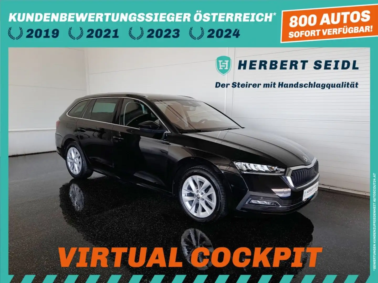 Skoda Octavia Combi STYLE 2,0 TDI *VOLL-LED & DYN BLINKER / VIRTUELL / NAVI / MEMORY SPORTSITZE / PDC / SHZG* Schwarz - 1