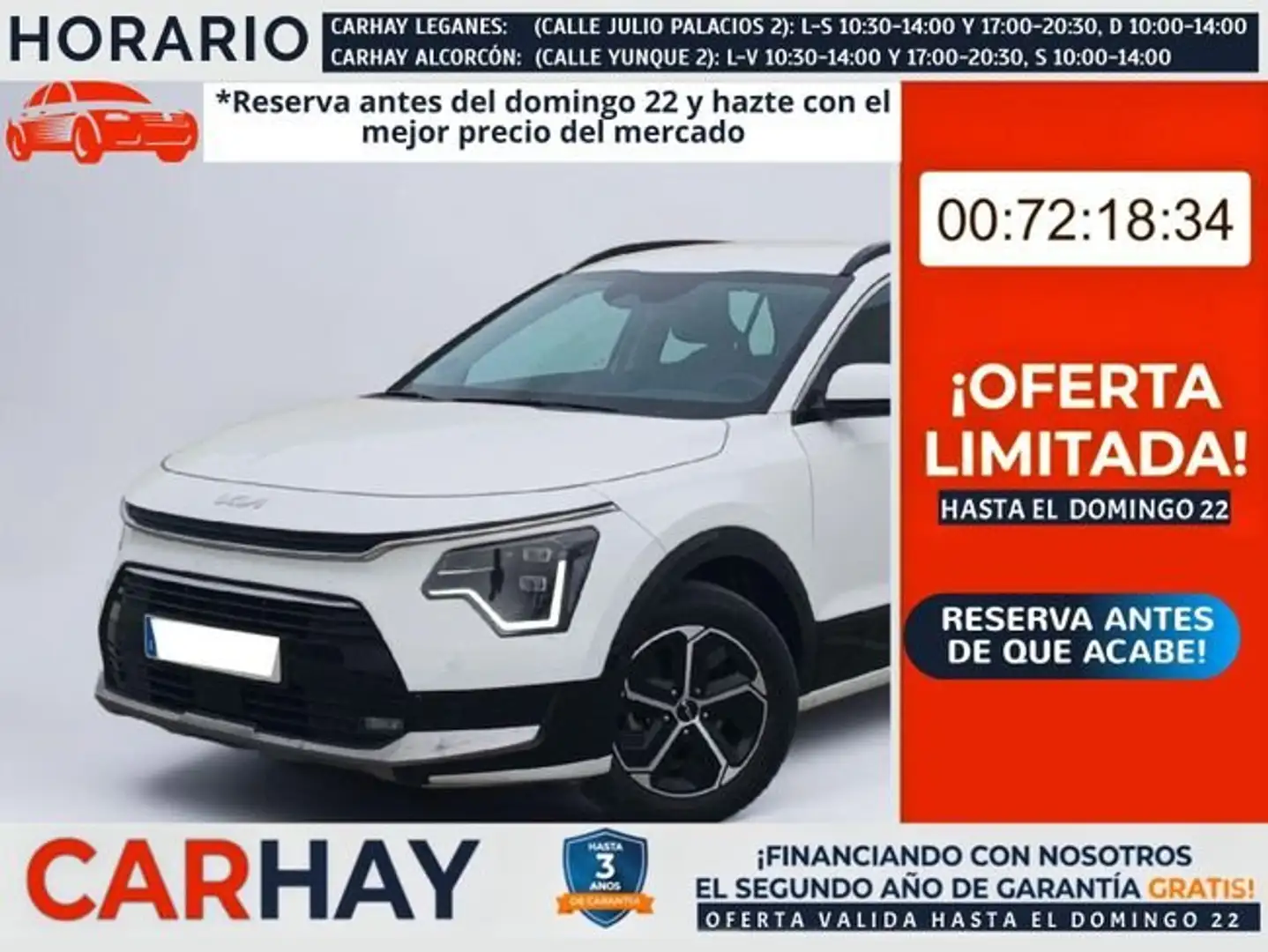 Kia Niro HEV Hybrid Drive 1.6 AT6 E6d Blanco - 1