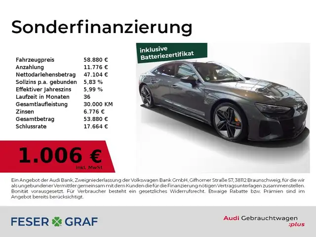 Audi RS e-tron GT 360Kamera/ Sitzbelüftung/ Head Up Head-up-Display
