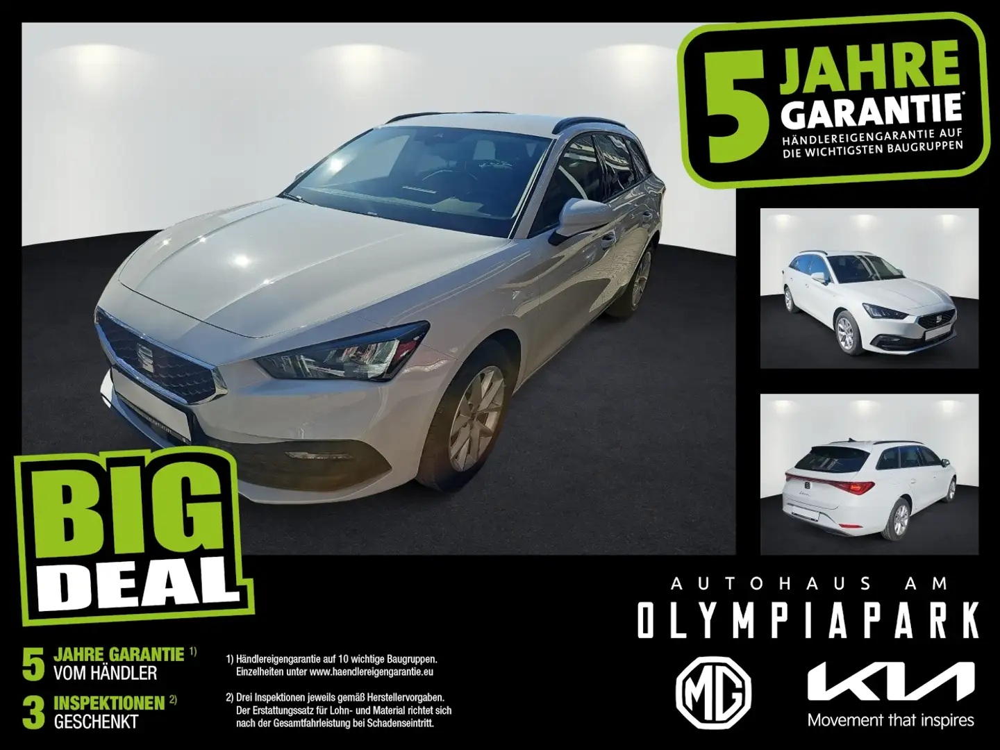 SEAT Leon Kombi 1.5 eTSI Style LED*KAM*SITZHEIZUNG Weiß - 1