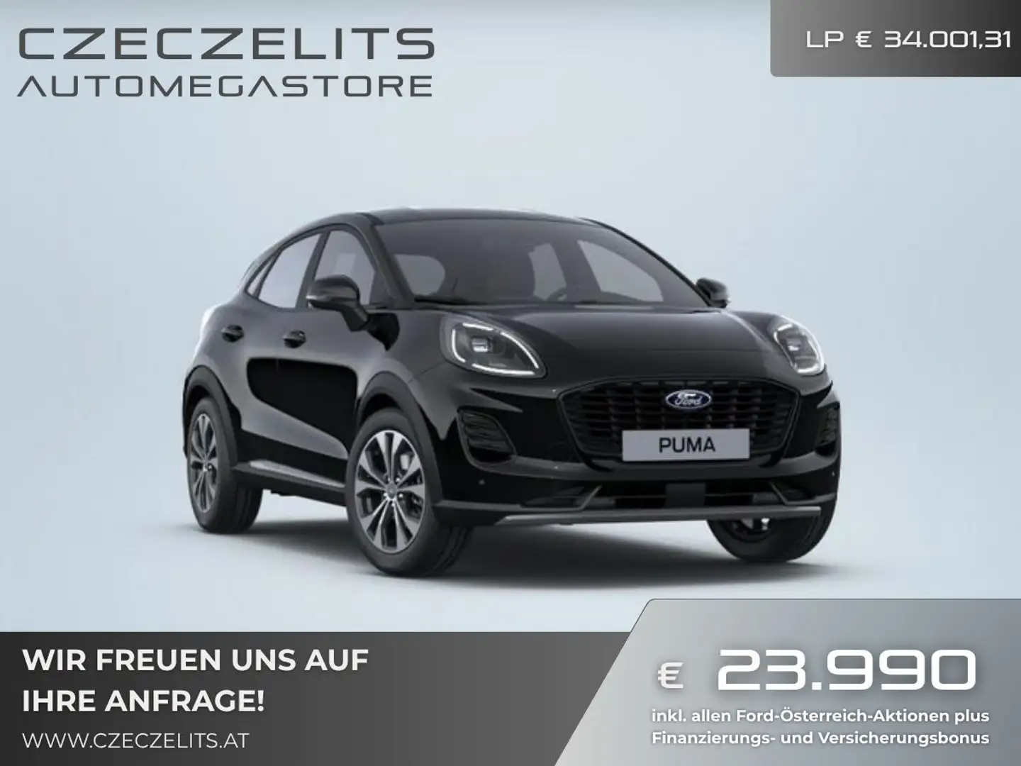 Ford Puma 1,0 EcoBoost Hybrid Titanium Schwarz - 1