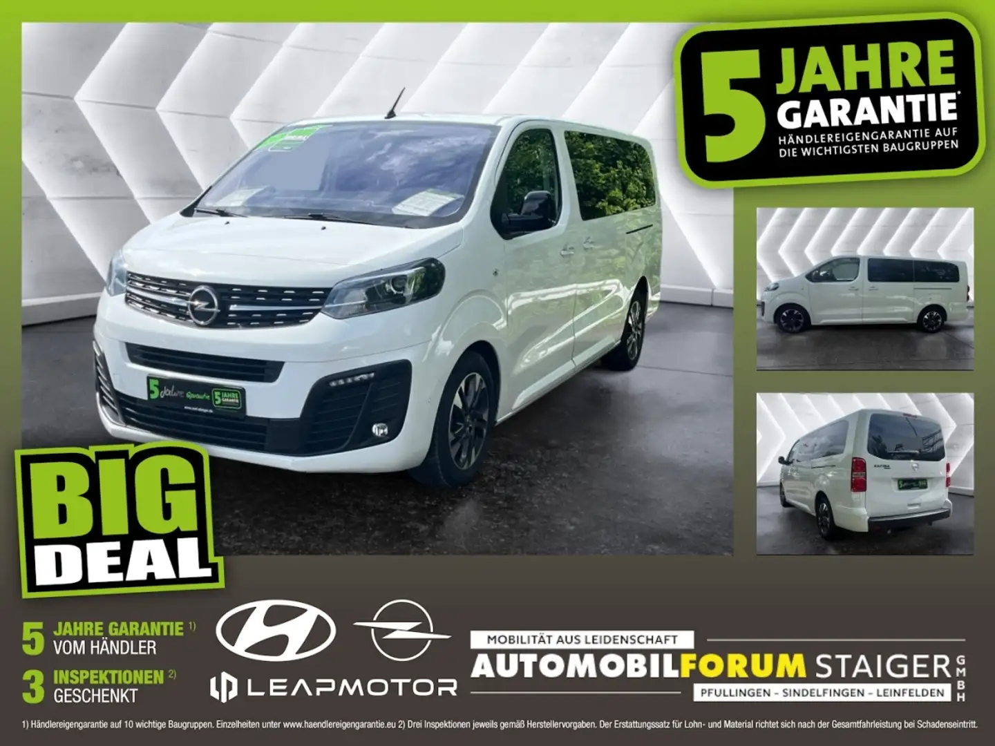 Opel Zafira Life 2.0 D L (L3) Tourer FLA HUD Massage Weiß - 1