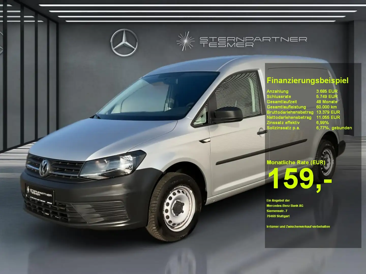 Volkswagen Caddy Kasten 2.0 TDI +StHz+KAMERA+AHK+NAVI+Leder Zilver - 1