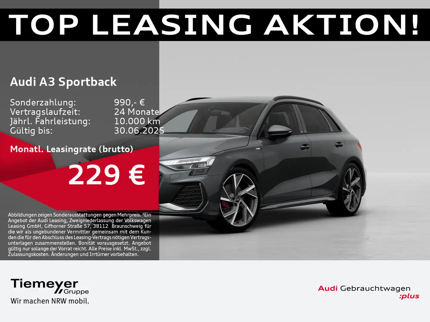 Audi A3 35 TFSI 2x S LINE LM19 SONOS HuD AH Gris - 1