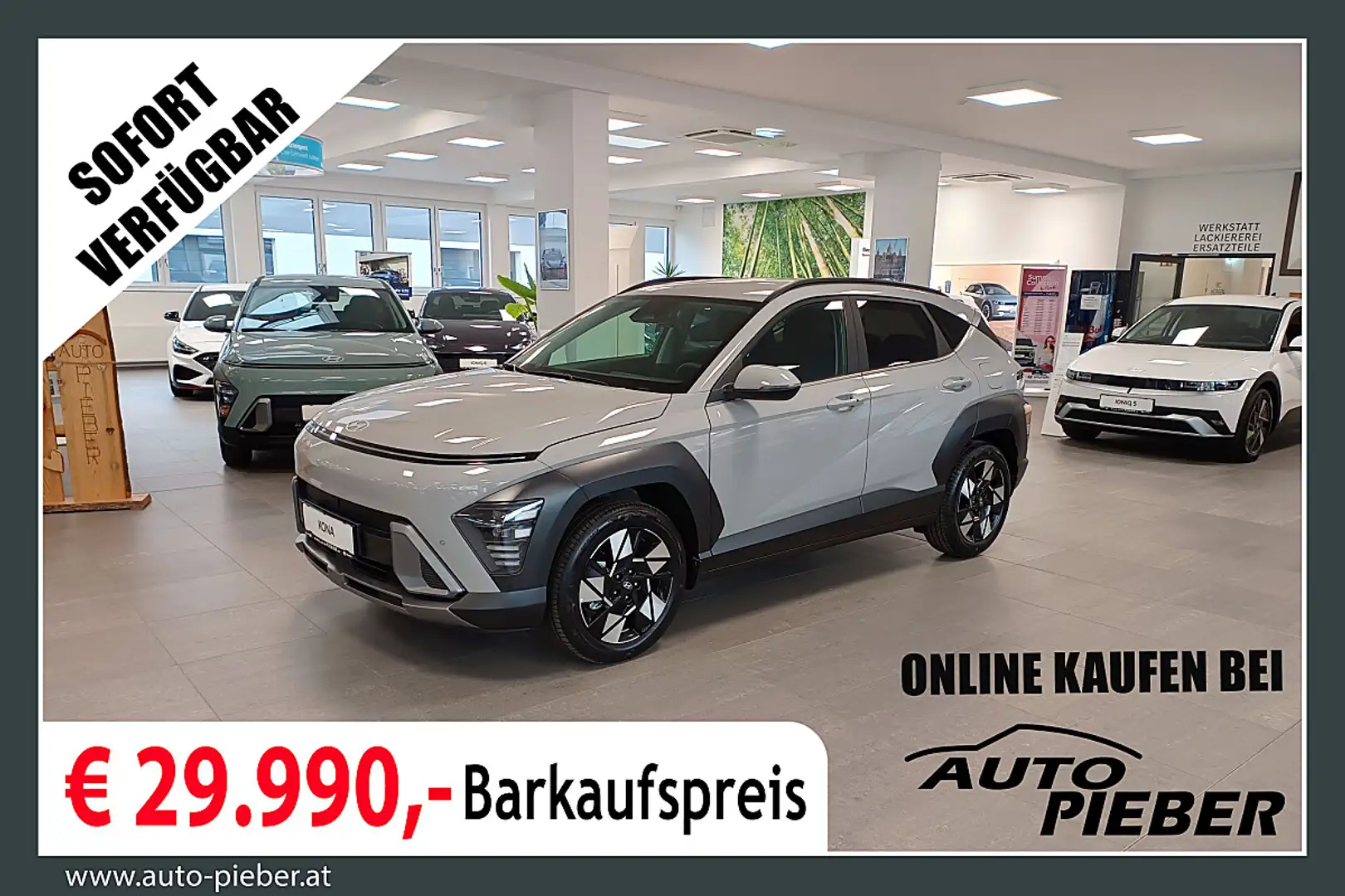 Hyundai KONA Kona 1,6 GDI Hybrid GO! Plus 2WD Aut. *LED*Navi... Grau - 1