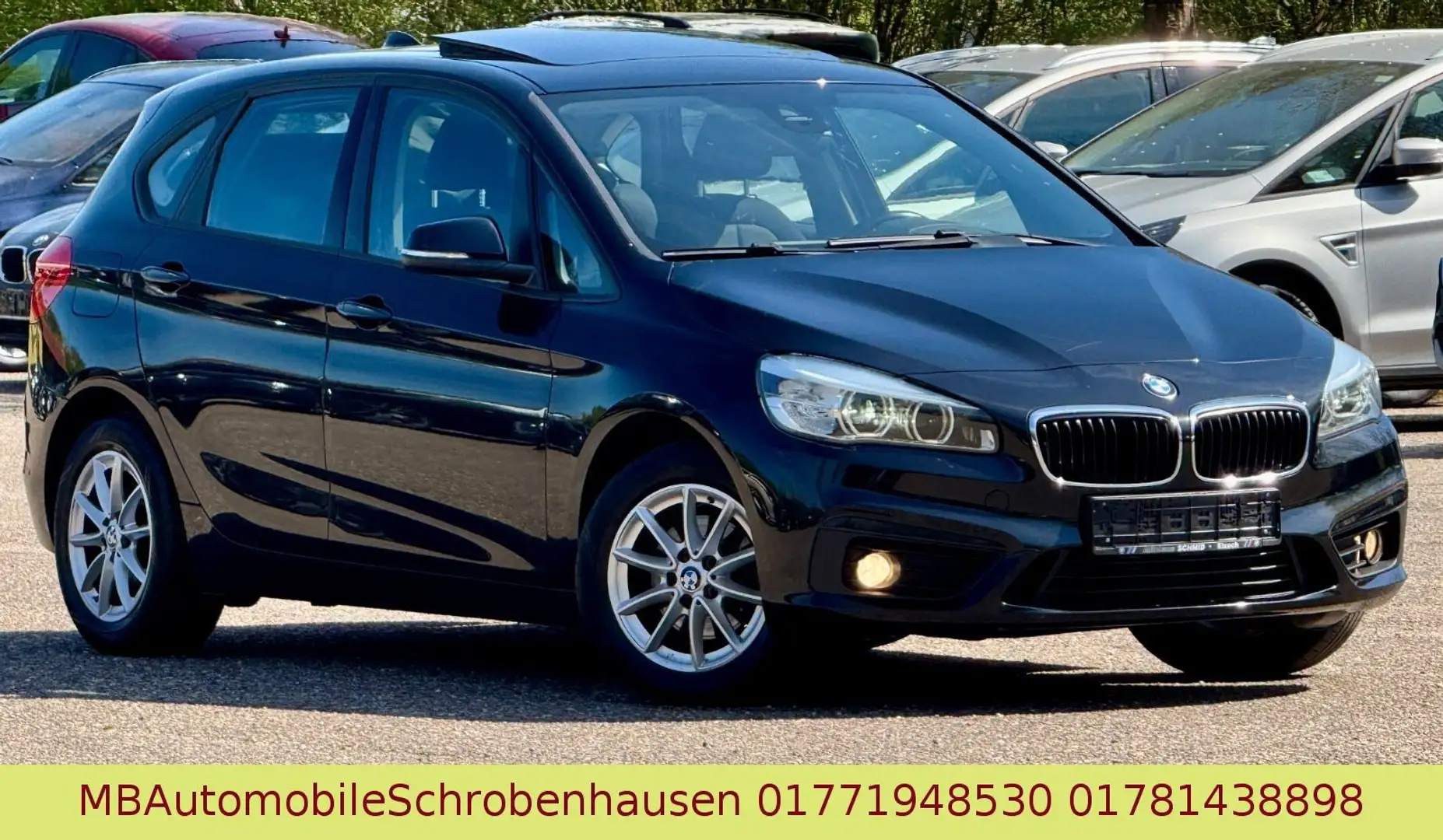 BMW 218 Active Tourer 218 d AUTOMATIK PANORAMA AHK Schwarz - 1