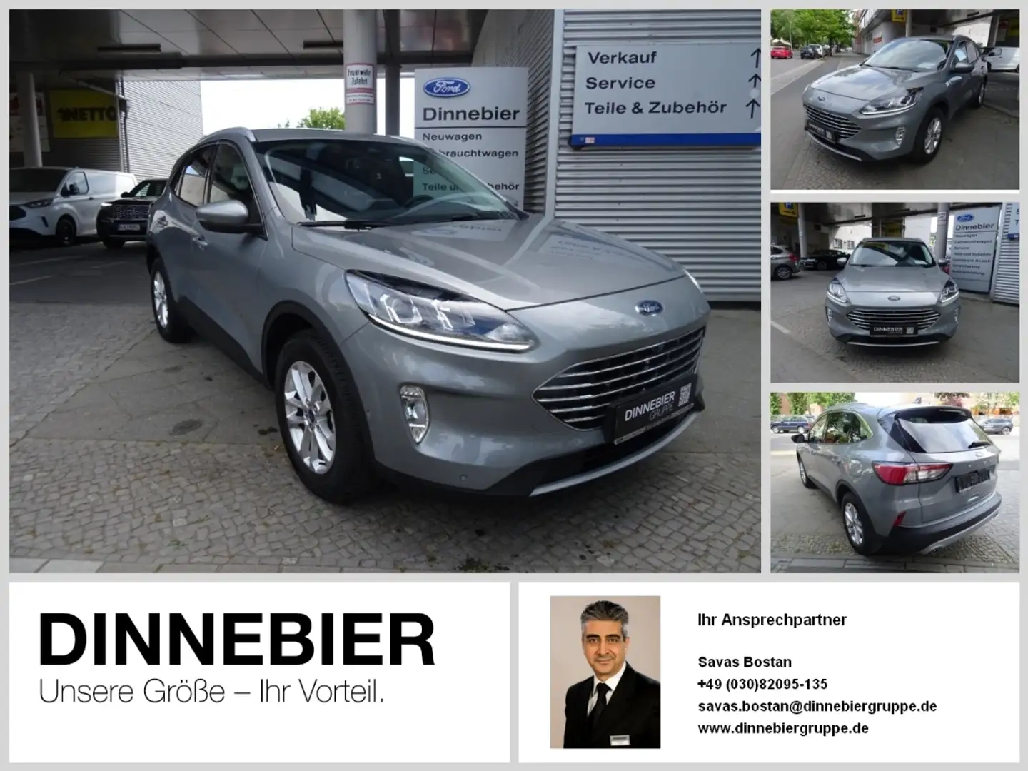 Ford Kuga TITANIUM *NAVI*PARK-ASSIST*ALLWETTER*TWA* Argento - 1