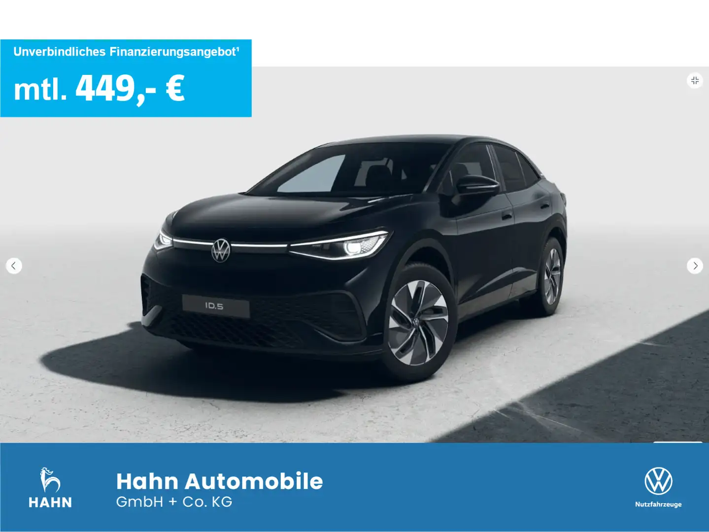 Volkswagen ID.5 Pure GOAL 170 PS 52 kWh AHK Ganzjahresreife Noir - 1