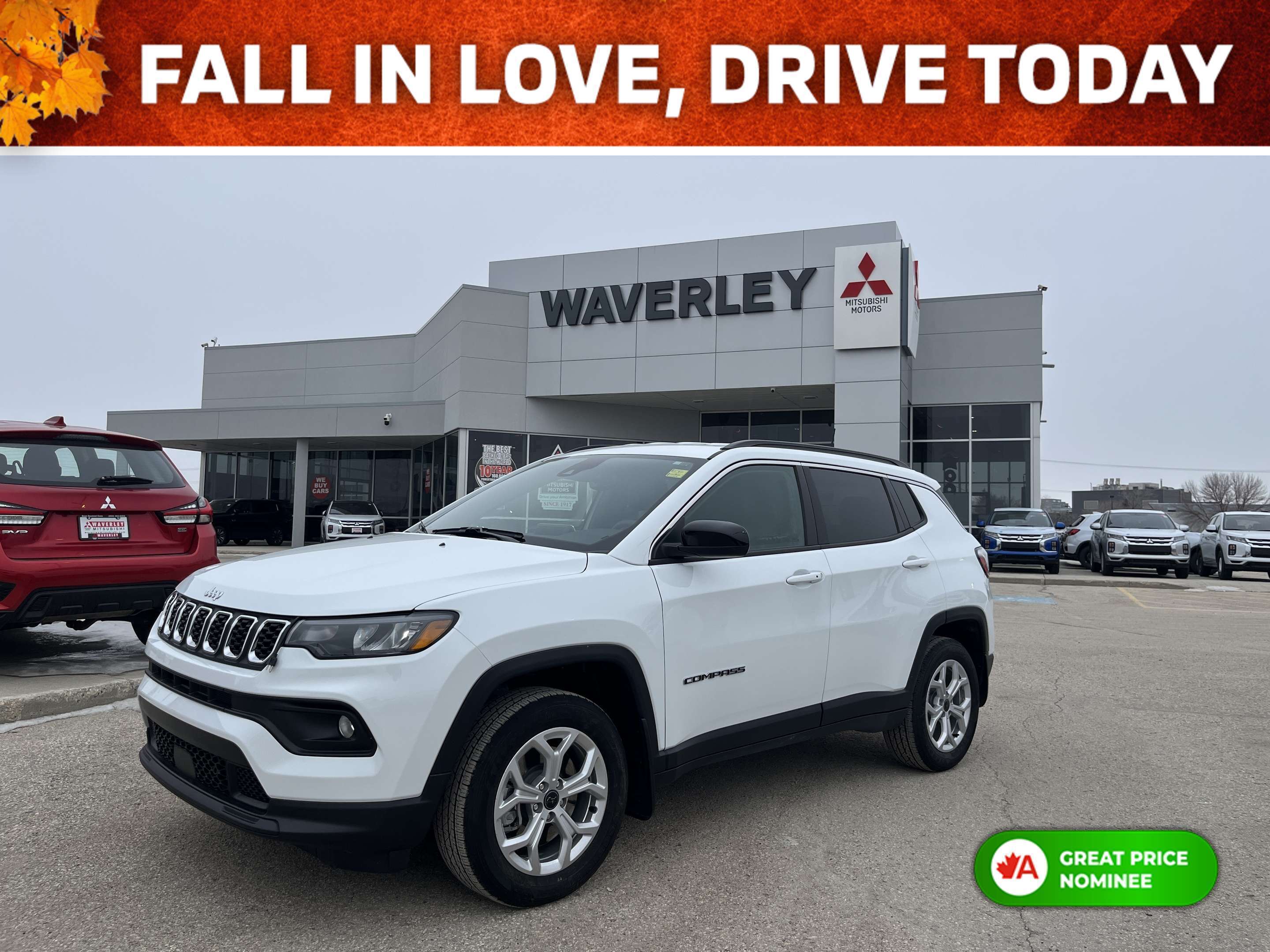 White 2025 Jeep Compass SUV / Crossover  8-Speed Automatic