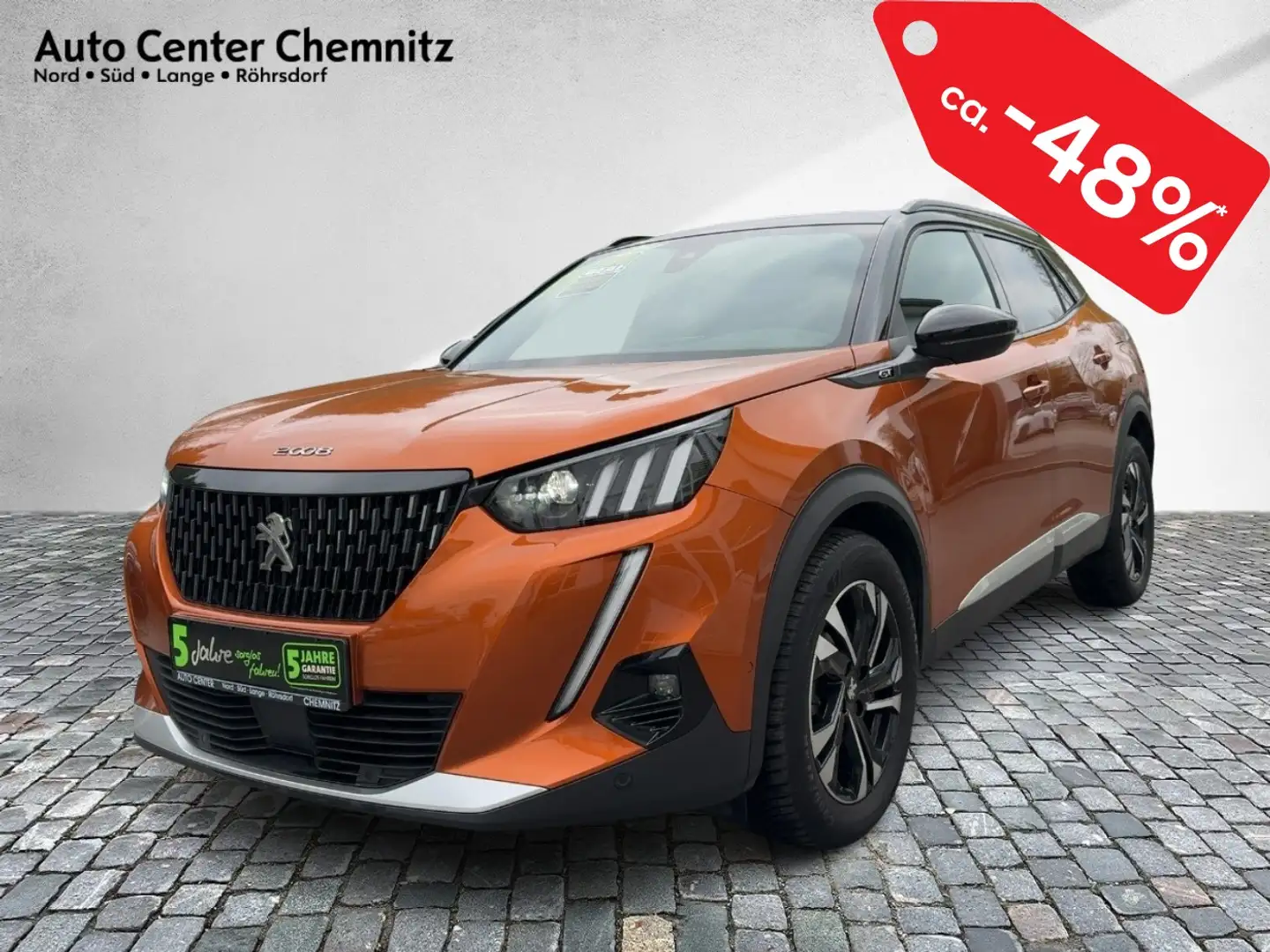 Peugeot 2008 BlueHDi AT8 GT LED/Navi/Pano/Kamera/AHK Oranje - 2