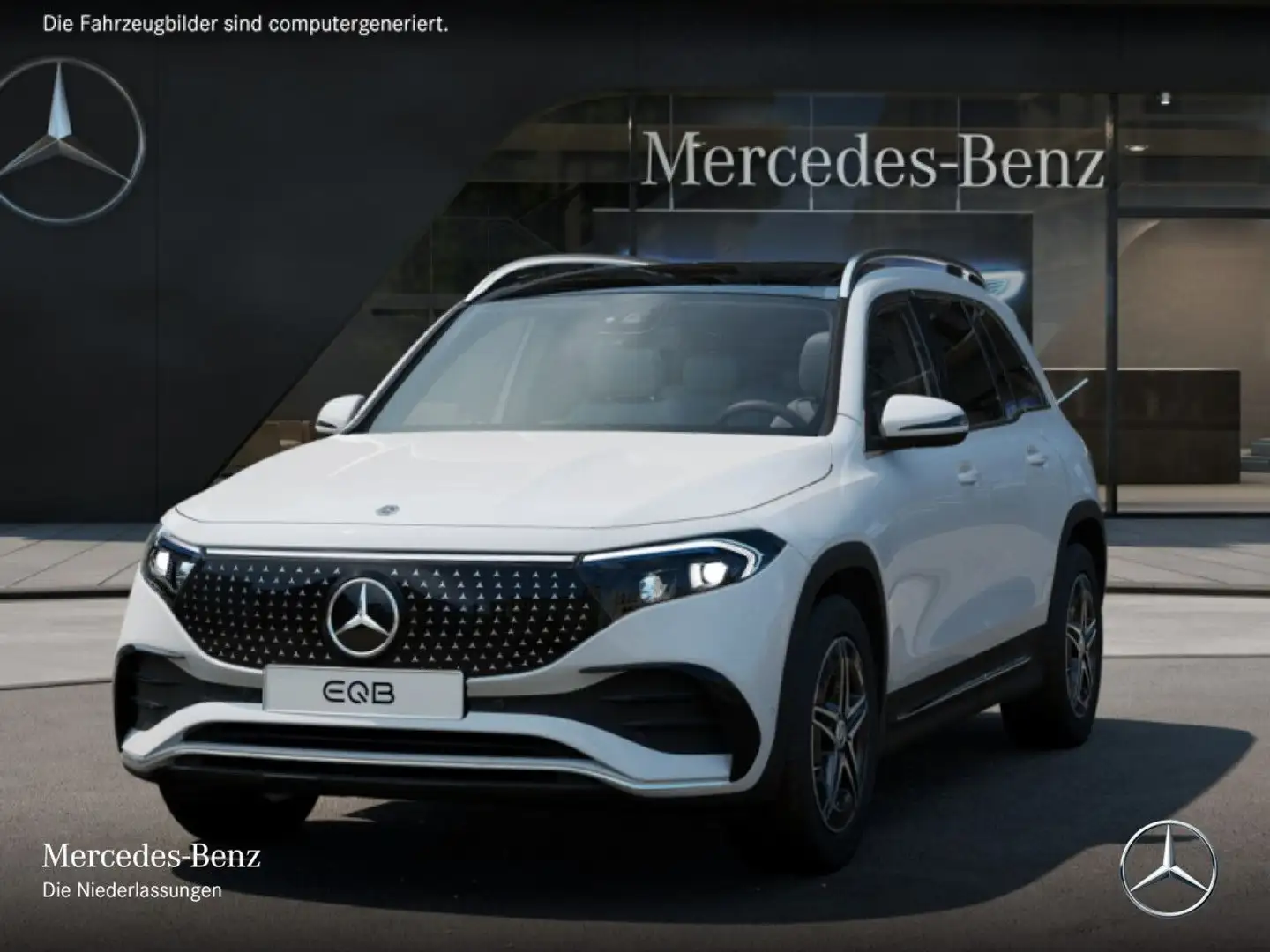 Mercedes-Benz EQB 300 4M AMG+ADVANCED+PANO+KAMERA+MEMORY+SPUR Weiß - 2