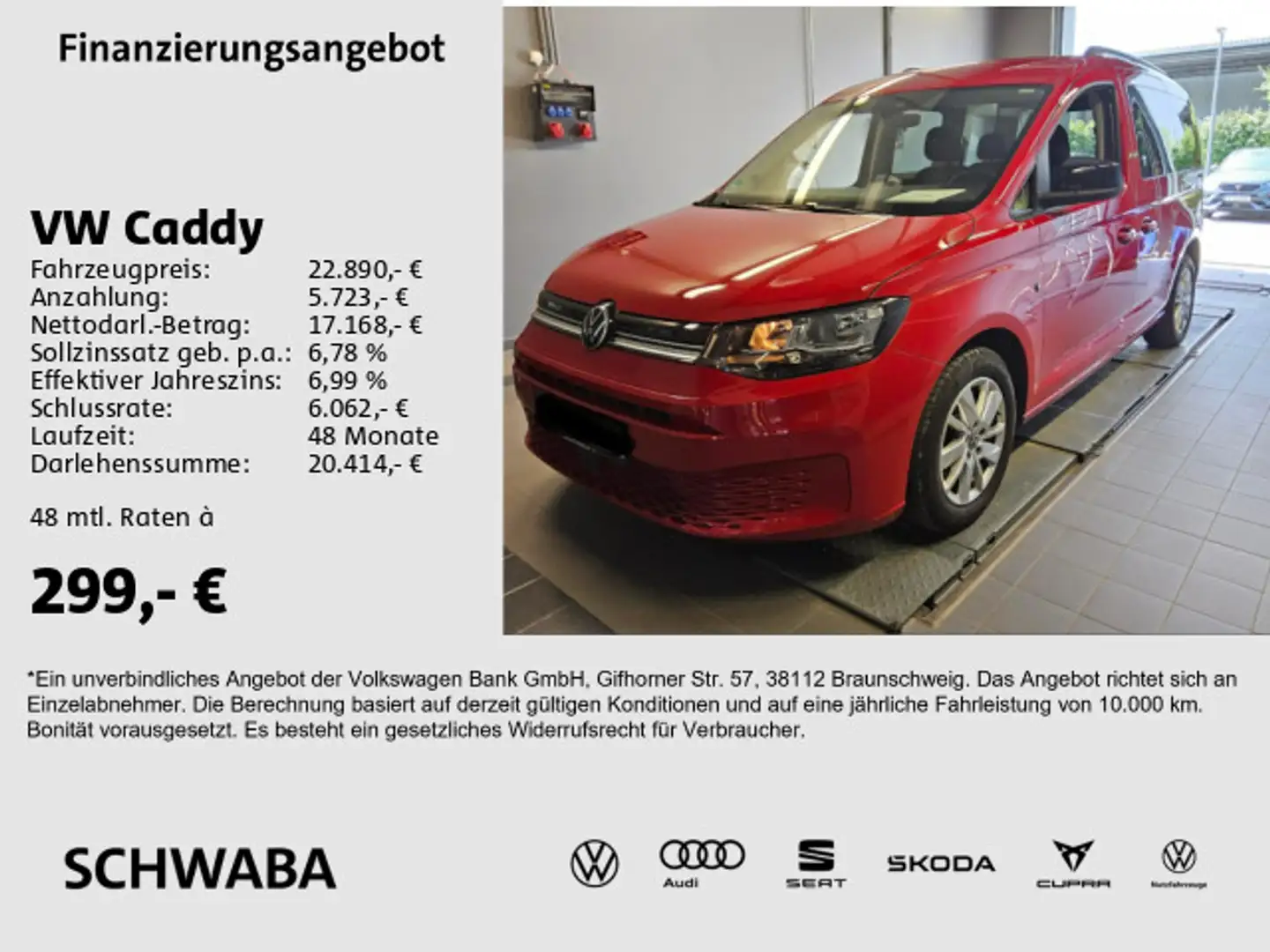 Volkswagen Caddy Life 1.5 TSI *ACC*AHK*R-KAM*LANE*FRONT*16* Červená - 1