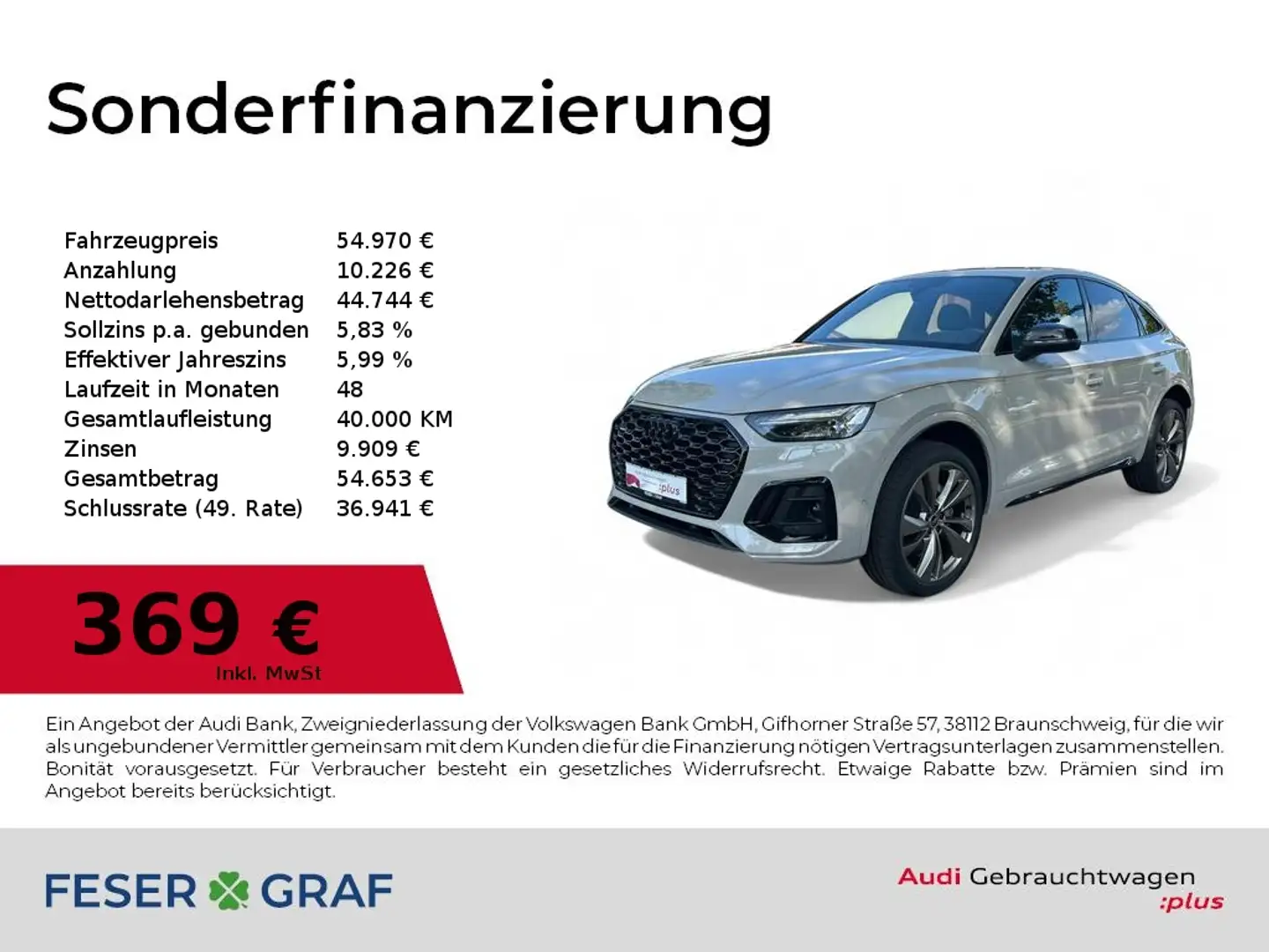 Audi Q5 Sportback 40 TDI S-line quattro Matrix/Navi+ Beige - 1