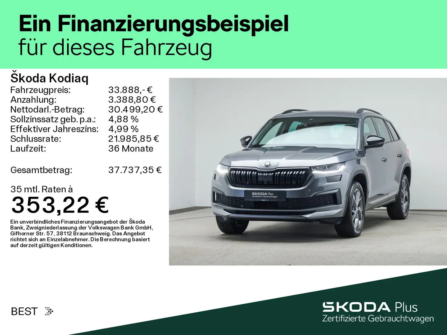 Skoda Kodiaq 2.0 TDI DSG Sportline*NAVI*KAMERA*TRAVELL Grau - 2