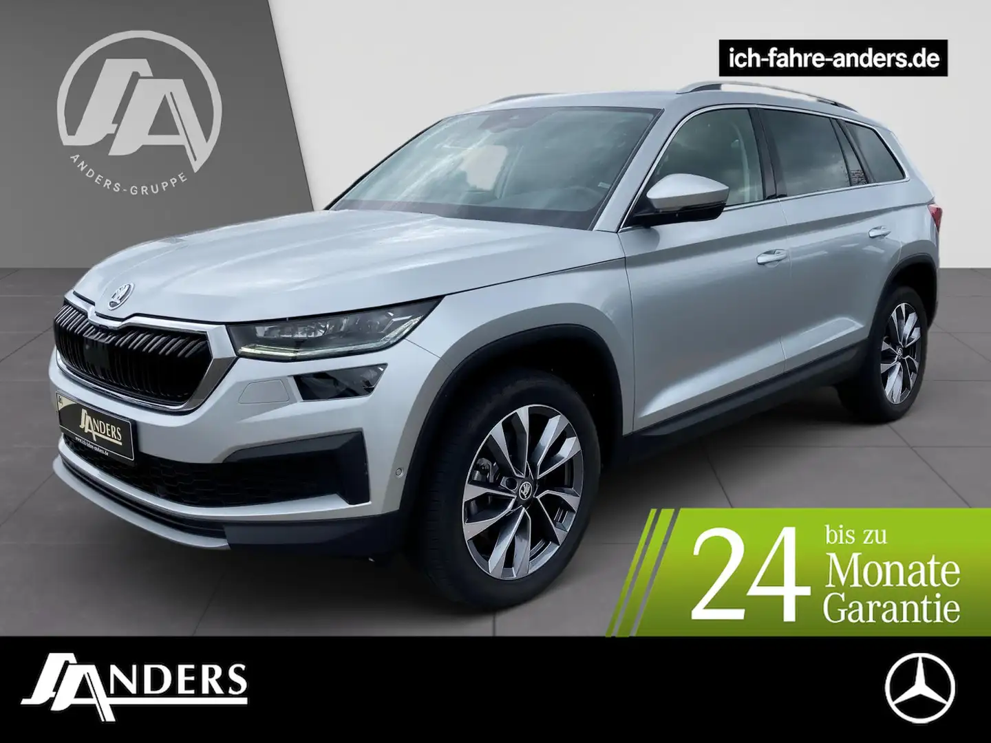Skoda Kodiaq 2.0 TDI Tour+Columbus+AHK+LED+Kam+Sthz+AC Silber - 1
