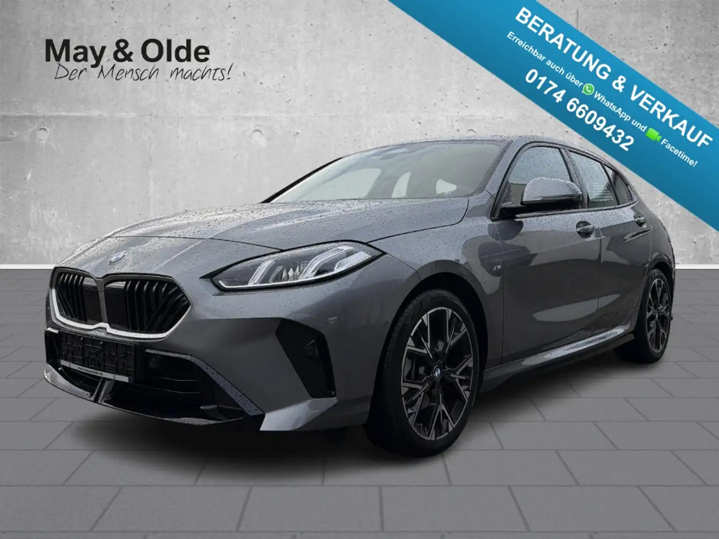 BMW 120 Aut. M Sport LED Navi Kamera ACC Sitzhzg DAB Grau - 1