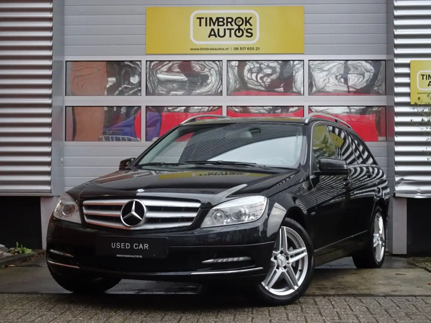 Mercedes-Benz C 200 CGI 184pk Kombi Avantgarde *Xenon/Stoelverw/PDC V+ Schwarz - 1