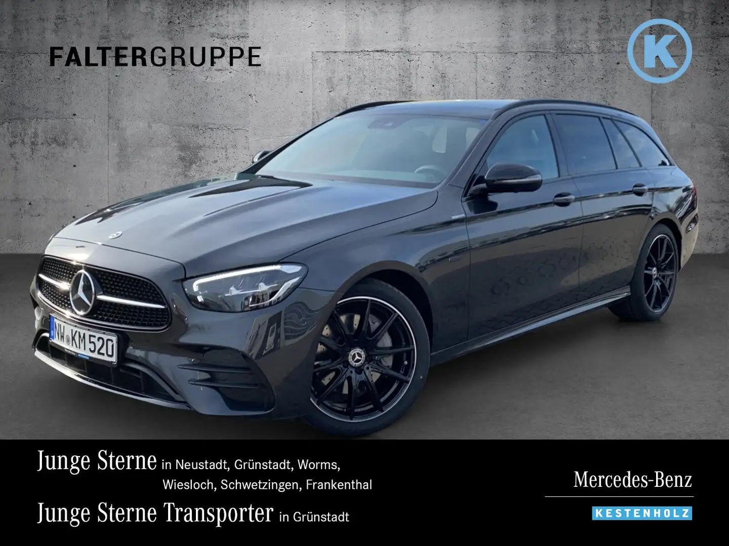 Mercedes-Benz E 200 E 200 T AMG+NIGHT+360°+PANO+AHK+BURME+EASYP+AMBI Gris - 1