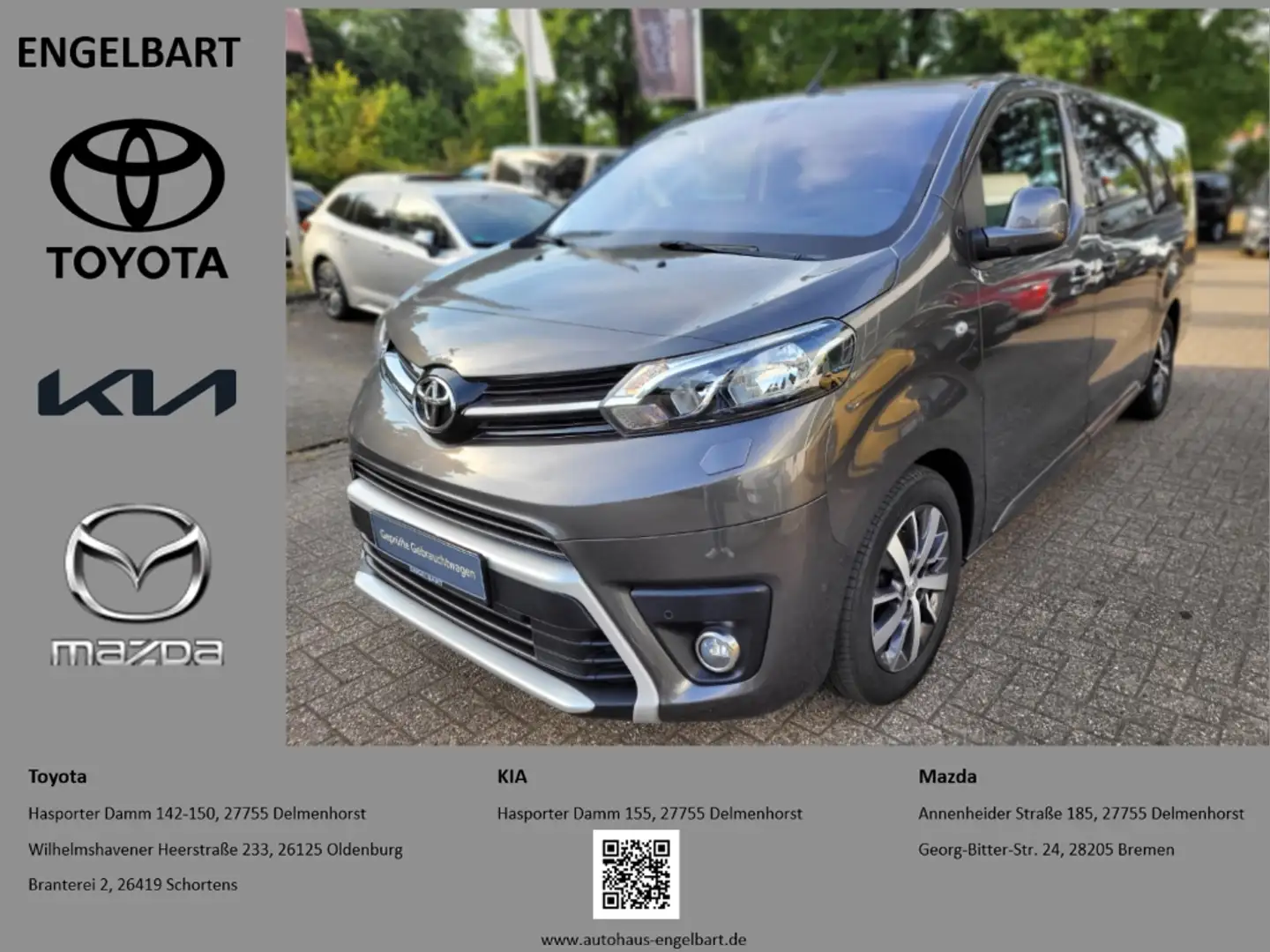 Toyota Proace Verso L2 Team Deutschland 2.0 D-4D EU6d HUD AHK LE Grau - 1