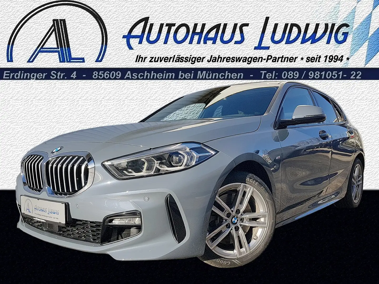 BMW 120 i M-Sport Steptronic*ACC*AHK*Leder*NP: 57.370,- Grau - 1