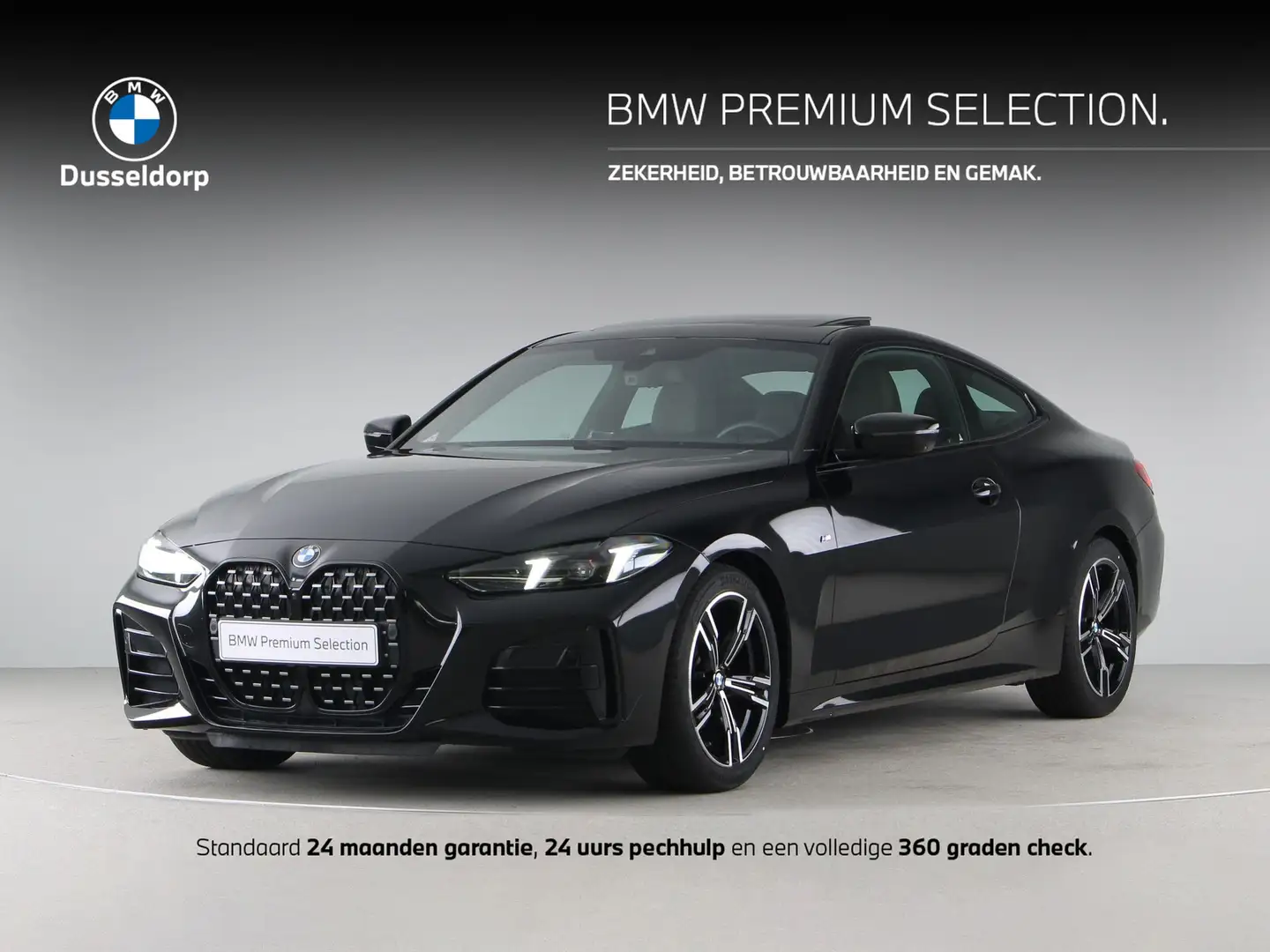 BMW 420 4 Serie Coupé 420i M Sport Zwart - 1