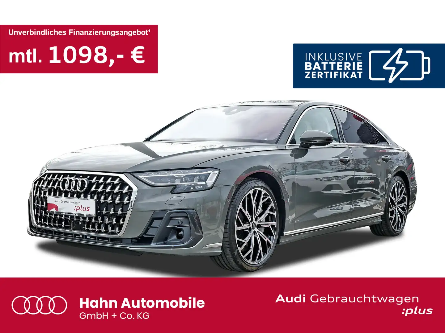 Audi A8 60 TFSIe quattro S line Matrix B&O HUD ACC Si Grau - 1
