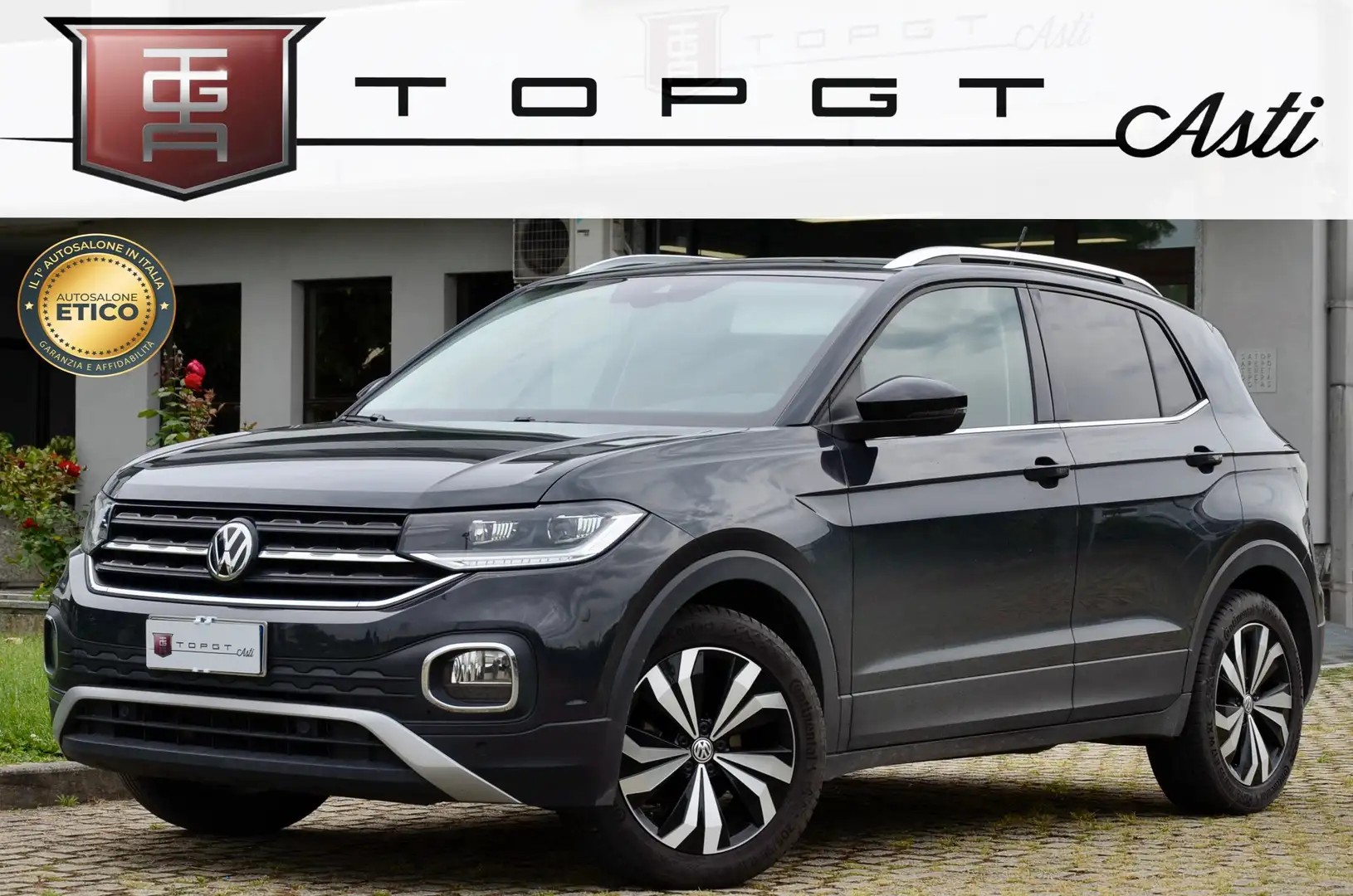 Volkswagen T-Cross 1.0 tsi Advanced 115cv UNICOPROP, TUTTI SERVICE VW Grijs - 1