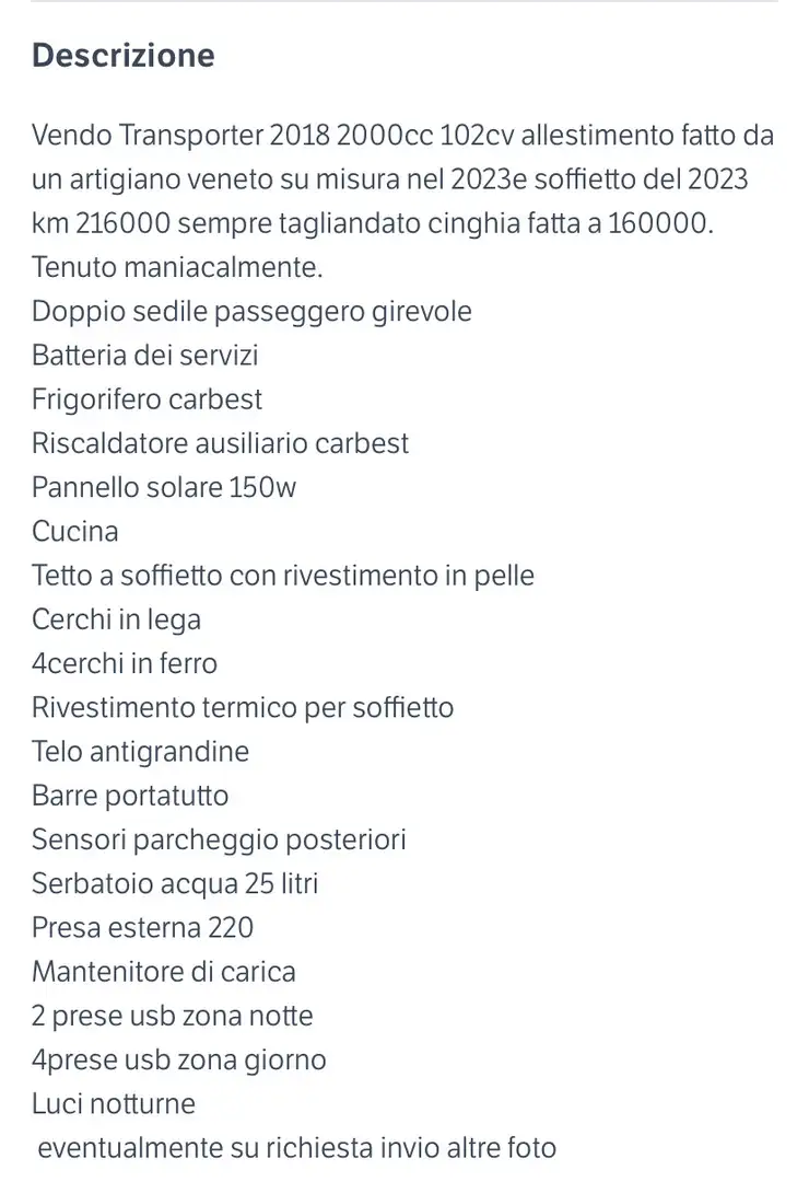 Volkswagen T6 Transporter california ocean Bianco - 2