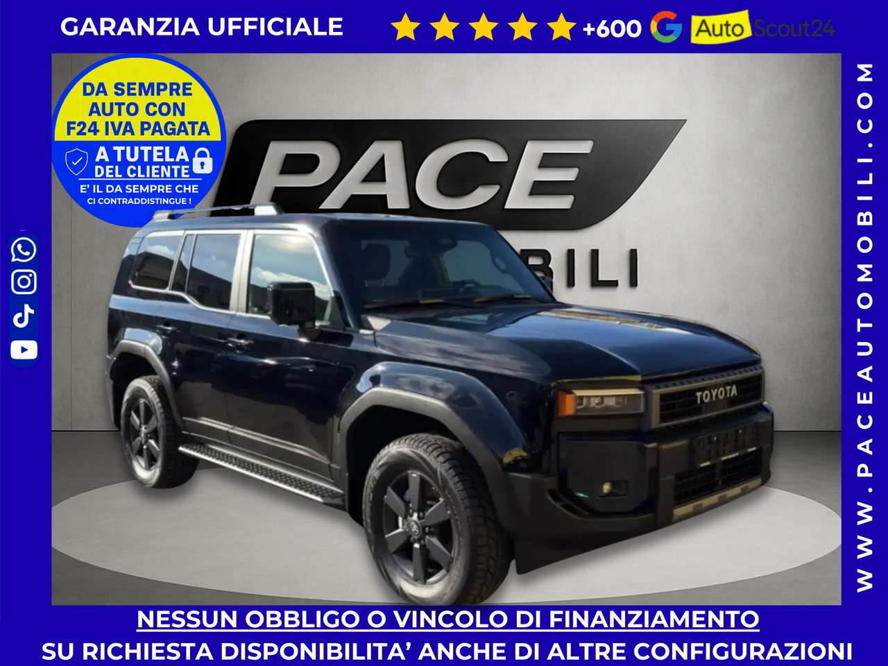 Toyota Land Cruiser 2.8 D-4D 4X4 MILD HYBRID 5 POSTI PELLE ADVENTURE