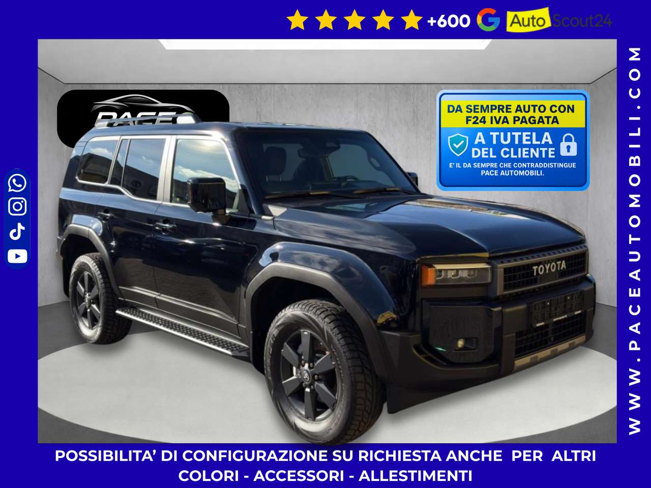 Toyota Land Cruiser 2.8 D-4D 4X4 MILD HYBRID 5 POSTI PELLE ADVENTURE