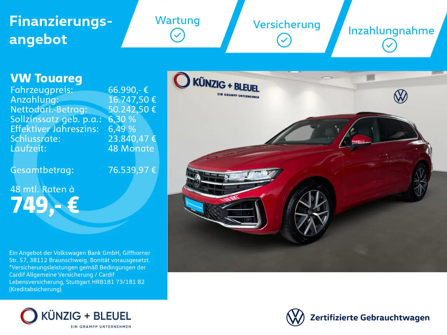 Volkswagen Touareg R-Line 4Motion 3.0 TSI AHK Komfort Kamer Rot - 1