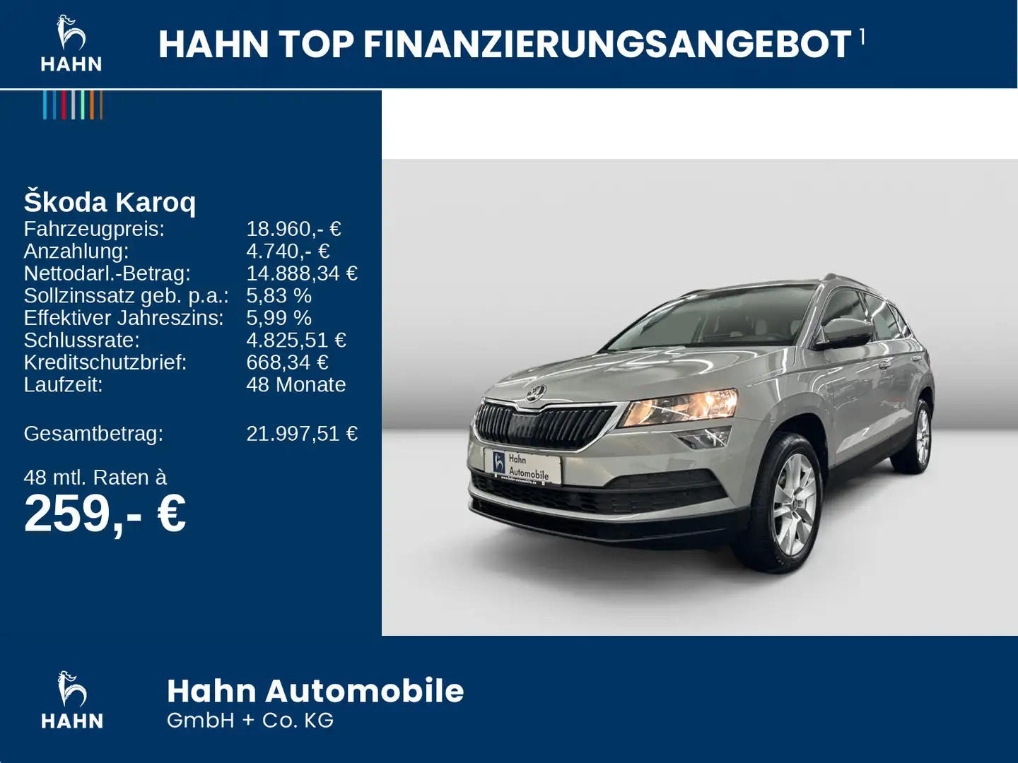 Skoda Karoq 1.0TSI Ambition Tempo Einparkh Climatr Gris - 2