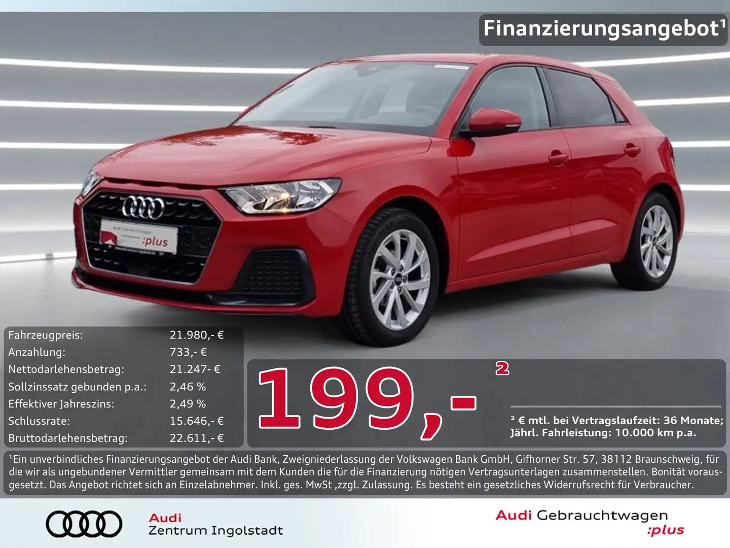 Audi A1 Sportback 25 TFSI NAVI+ PDC+ SHZ Advanced Rot - 1