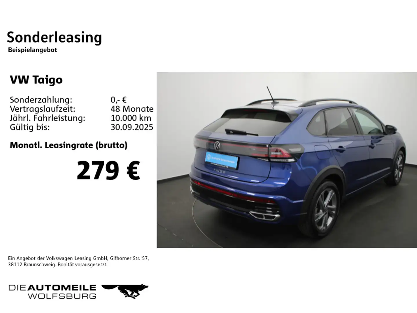 Volkswagen Taigo 1.5 TSI DSG R-Line Matrix/ACC Blau - 2