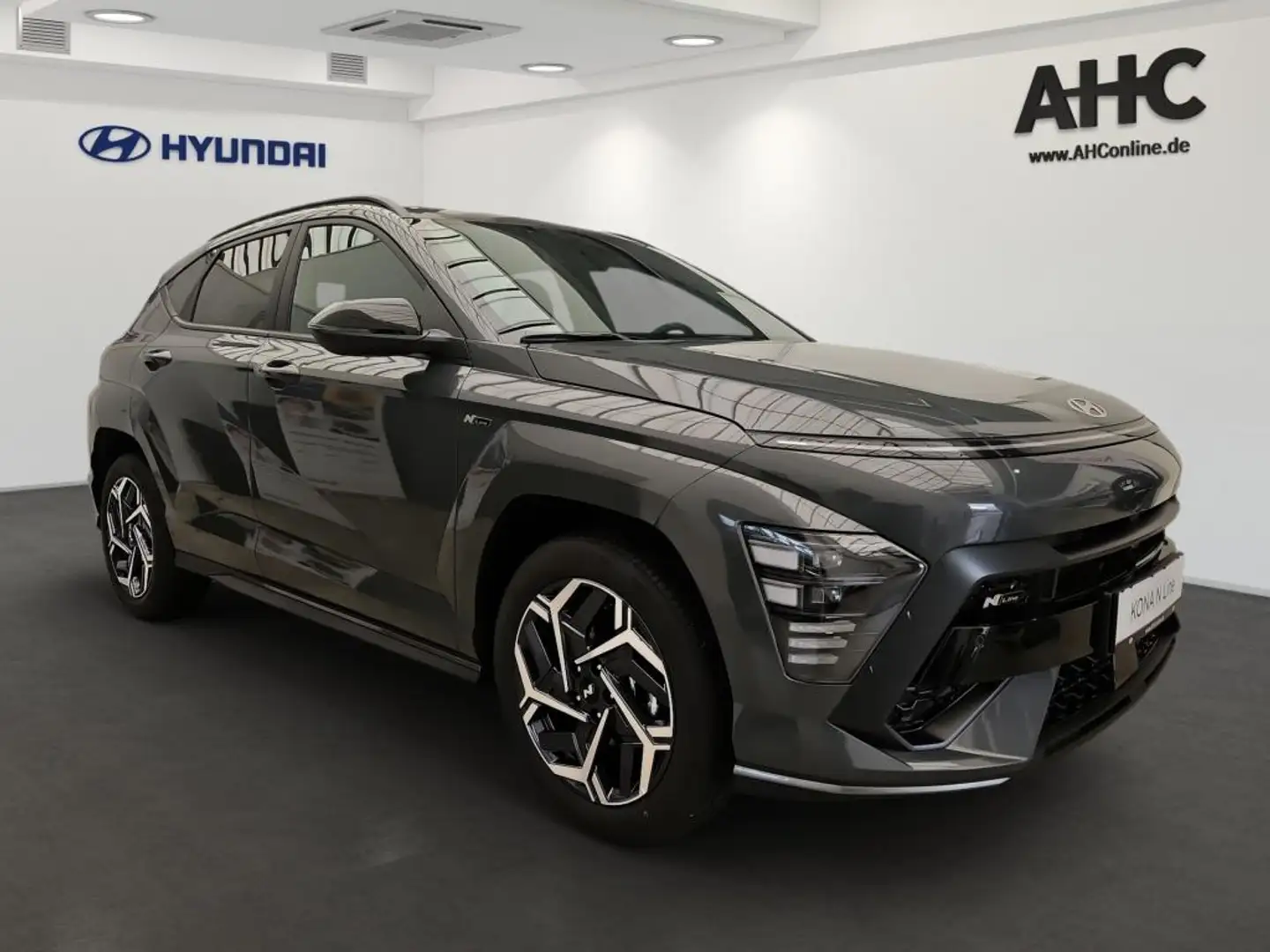 Hyundai KONA 1.6 T-GDI 2WD 7-DCT N-Line 2xKlima Navi Gris - 2