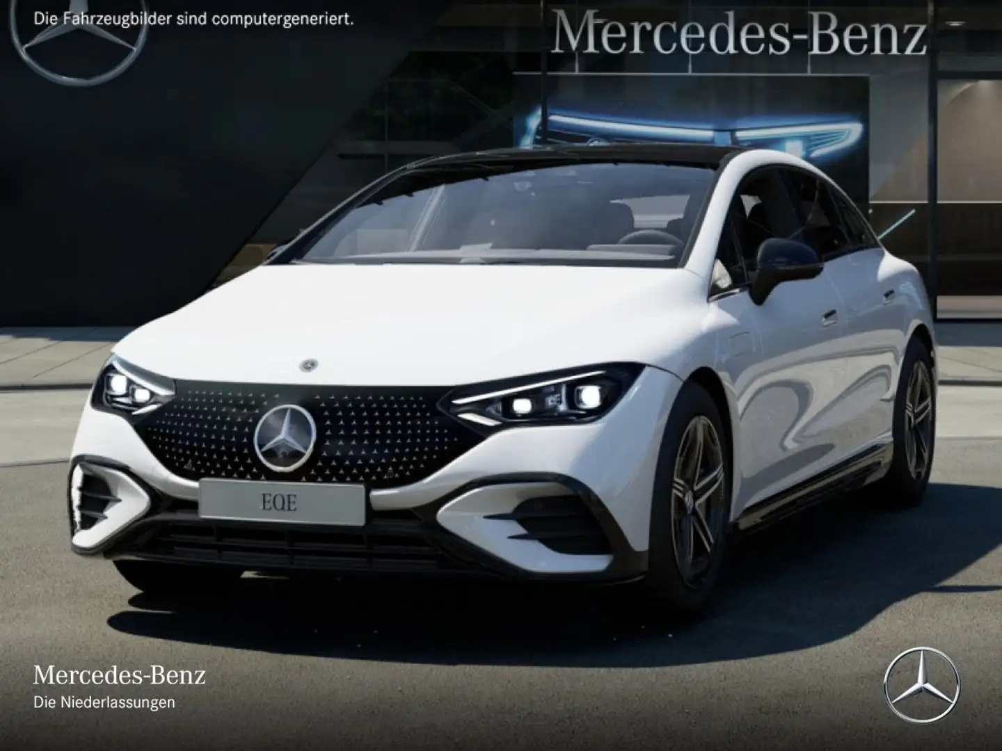 Mercedes-Benz EQE 350 4Matic AMG Fahrass 360° Pano Burmester PTS Weiß - 2