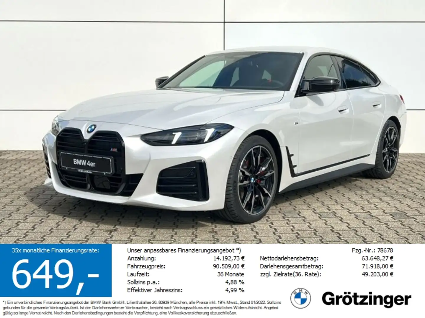 BMW 440 Mi xDrive Gran Coupé Blanc - 1
